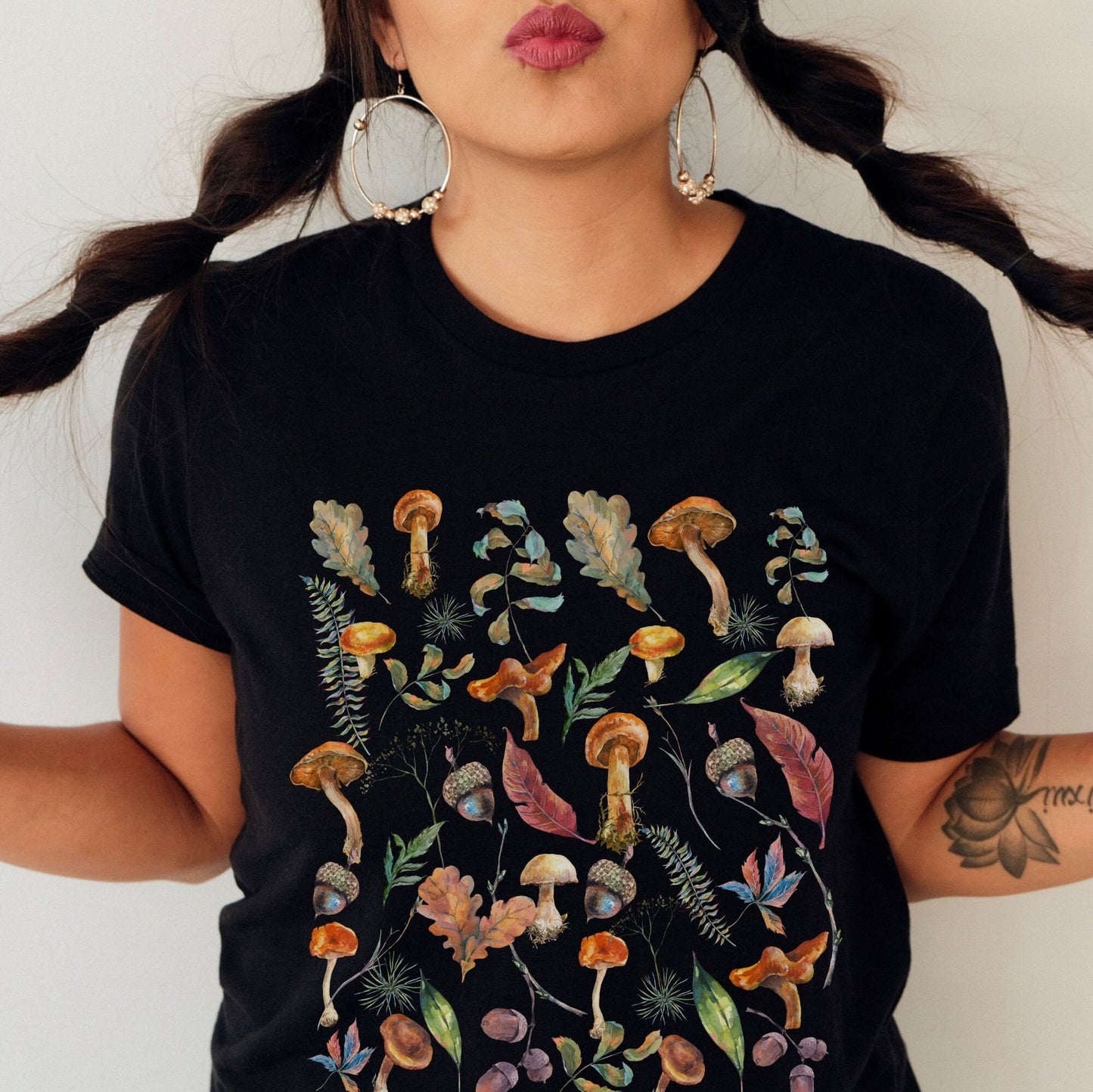 Fall Mushroom TShirt Fall Clothes Women Autumn Cottagecore Clothes Cottage Core Shirt Gobllincore Shirt BOHO Forestcore Tee FairyCore Shirt
