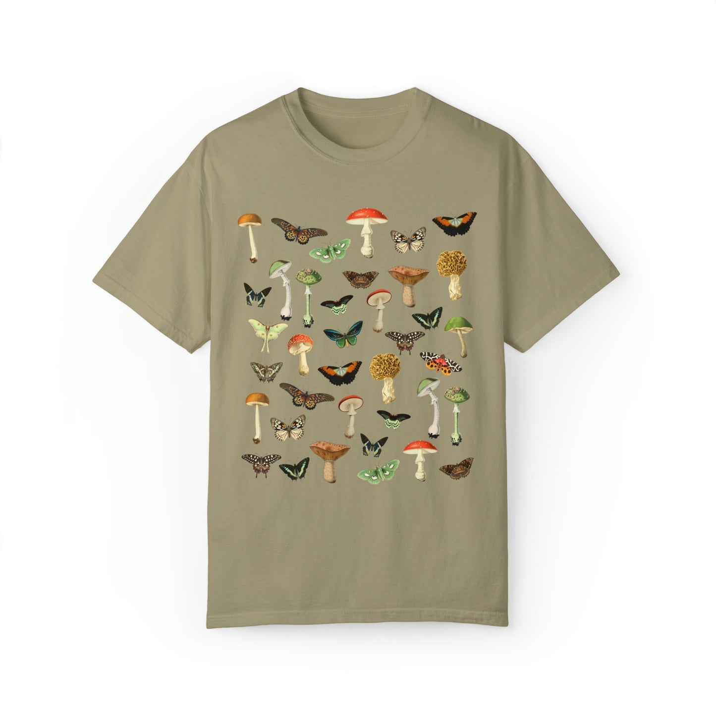 Moth Shirt Mushrooms Shirt Dark Cottagecore Clothes Comfort Colors Tee Fairycore Shirt Goblincore ForestCore Butterflies Shirt