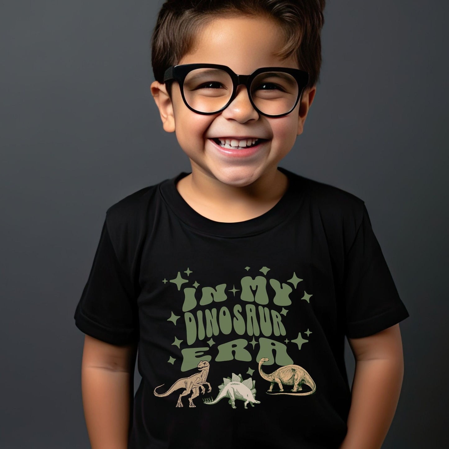 Dinosaur Era Toddler Tee T-Rex Shirt for Kids Preppy Shirts for Boys Dino Graphic Tees for Kids Trendy Boys Clothes