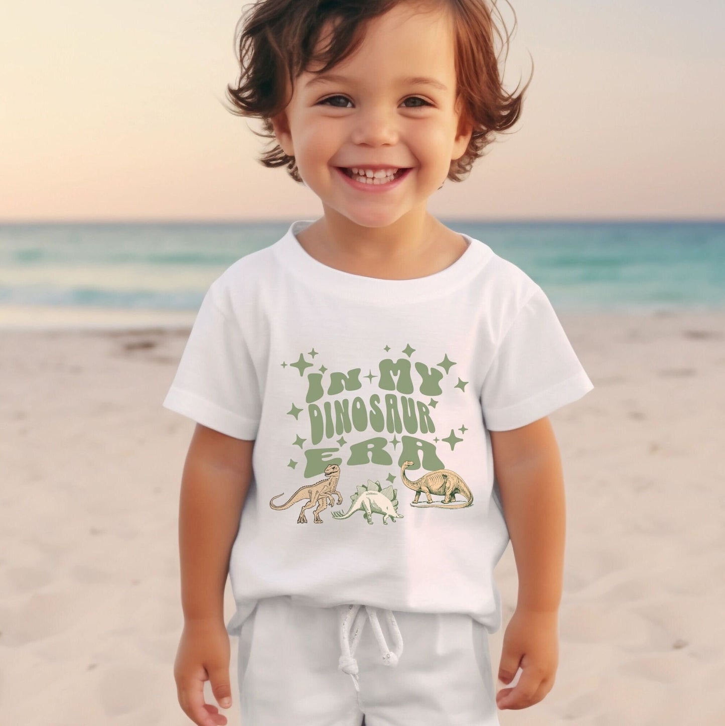 Dinosaur Era Toddler Tee T-Rex Shirt for Kids Preppy Shirts for Boys Dino Graphic Tees for Kids Trendy Boys Clothes