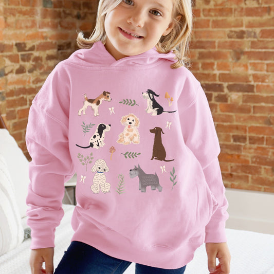 Dog Hoodie Toddler, Cottagecore Dogs Mushroom Sweatshirt Kids Butterfly Hoodie Girls Dog Sweatshirt Puppy Gifts For Kids Toddler Sweatshirt