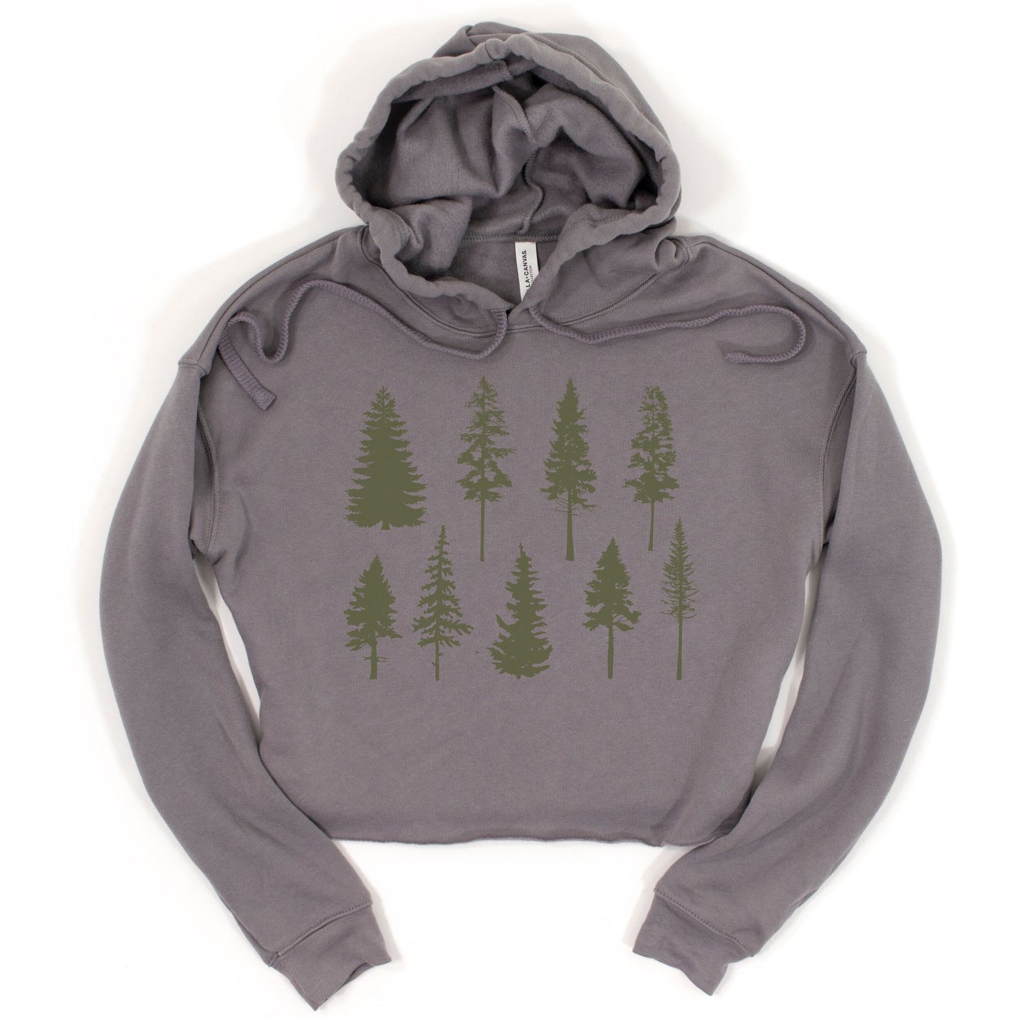 Forest Trees Silhouette Cropped Hoodie Granola Girl Aesthetic Nature Hoodie ForestCore Sweatshirt Outdoors Adventurer Cropped Shirt