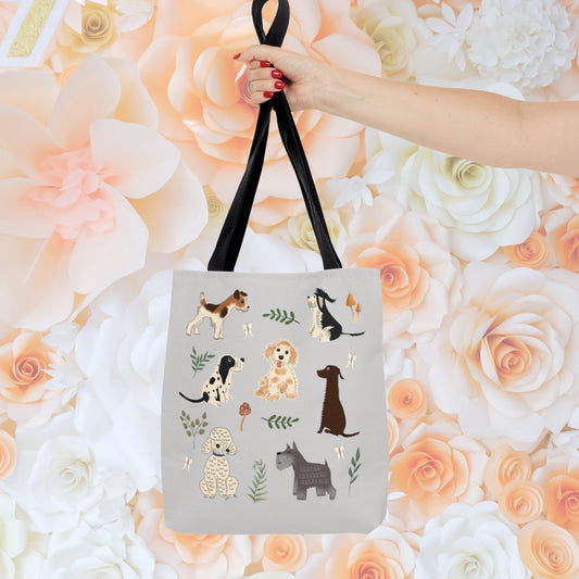 Dog Tote Bag, Mushroom Tote Bag, Butterfly Cottagecore Dogs Tote Bag Gift for Dog Lover Kids Gifts Scottie Dog Aesthetic Puppies Tote Bag