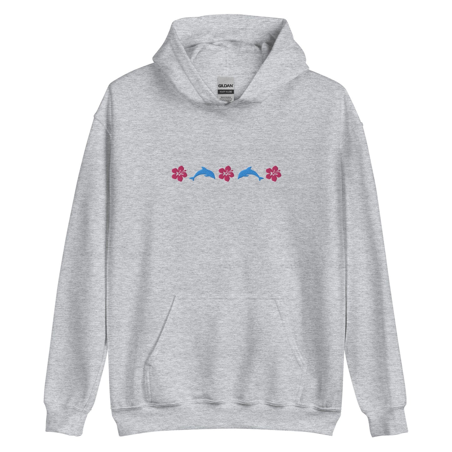 Dolphin Hibiscus Flower Hoodie