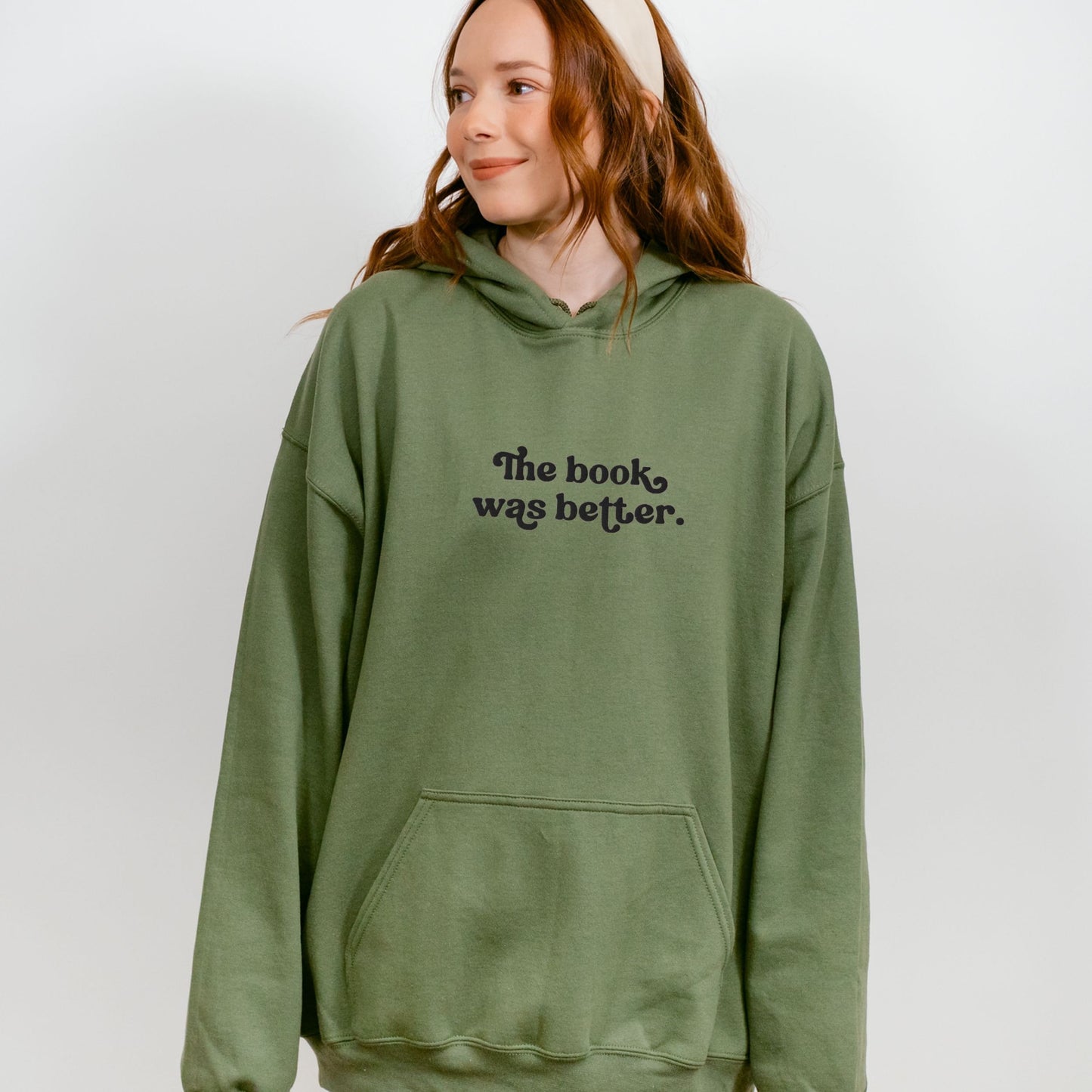 The Book Was Better Embroidered Sweatshirt Bookish Hoodie Reading Sweatshirt Book Club Shirt Bookworm Sweatshirt Book Lover Gift
