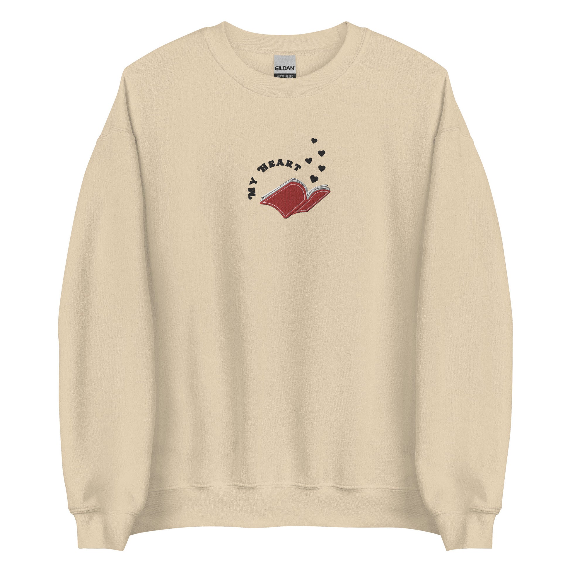 Book Lover Embroidered Sweatshirt Bookish Valentines Day Shirt Romantasy Reader Romance Sweatshirt