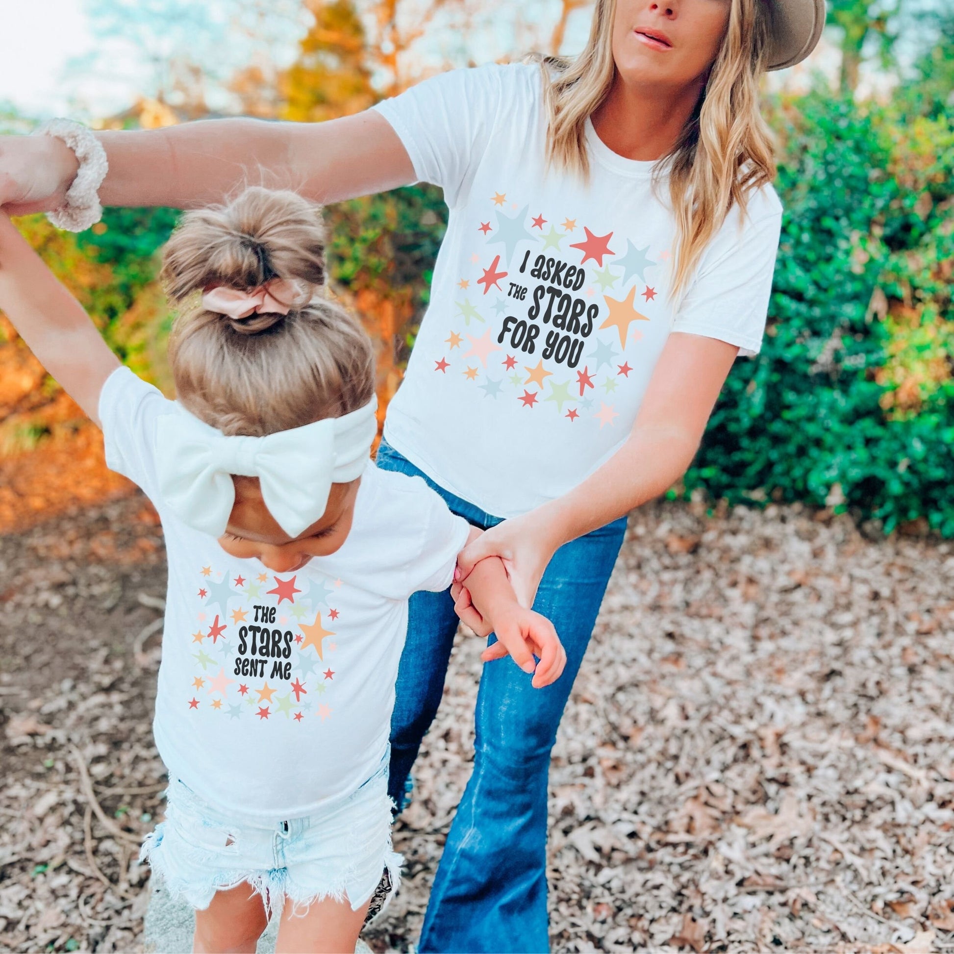 The Stars Mama Mini Shirts, Baby Bodysuit Gender Neutral Matching Family Tees IVF Adoption Gifts Rainbow Newborn Baby Gift Star Themed Party