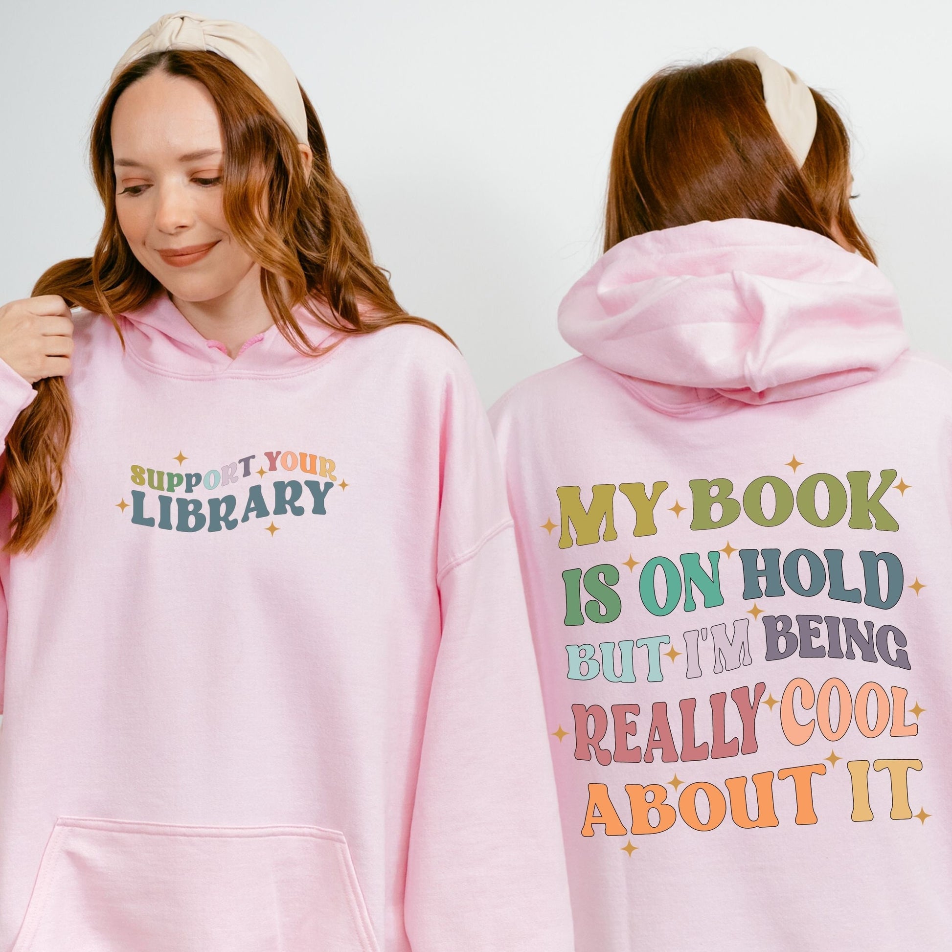 Book Hoodie, Book Lover Sweater Library Sweatshirt Reading Sweatshirt Book Sweater Bookish Things Booktrovert Hoodie Support Your Library