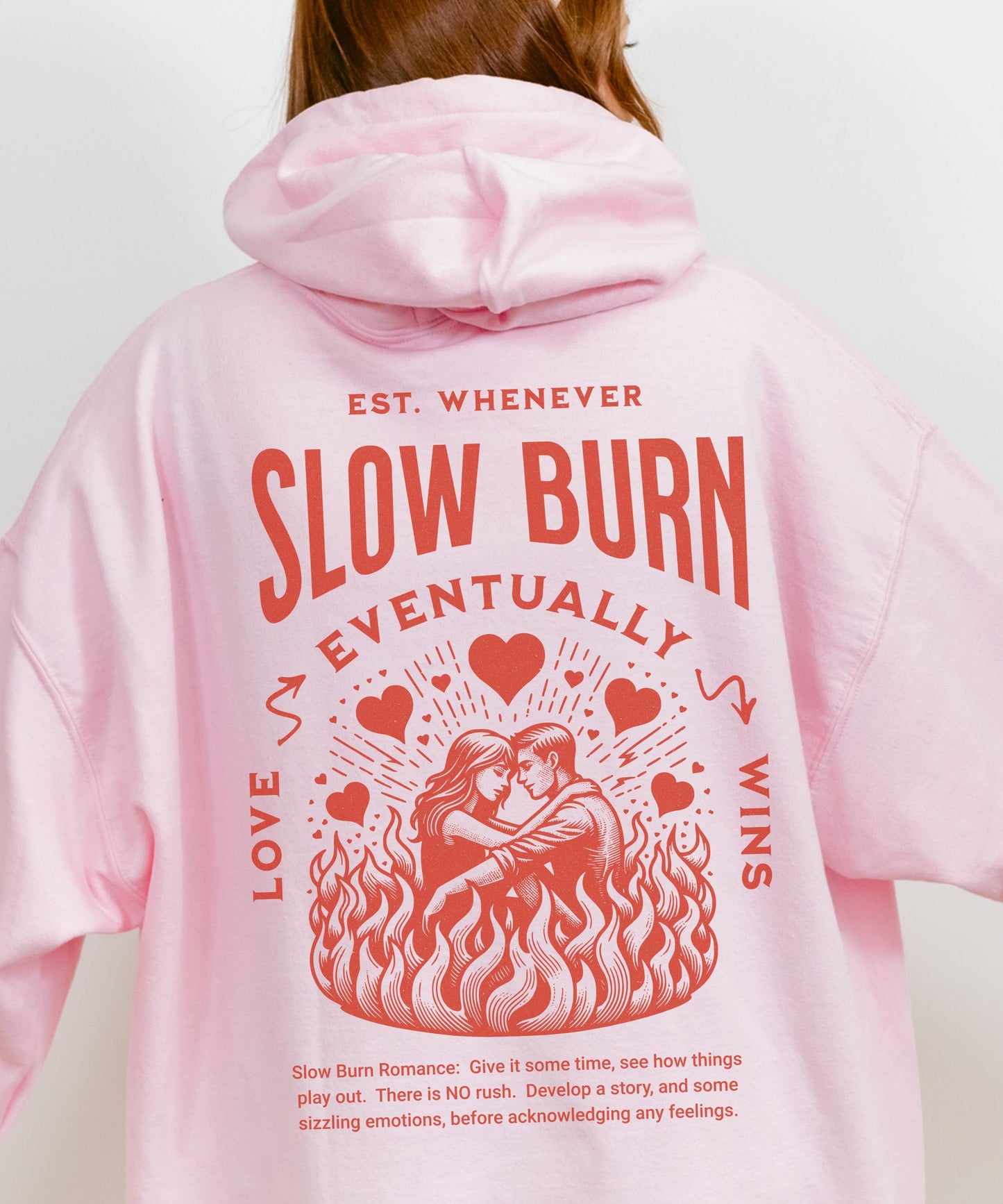 Slow Burn Reading Hoodie, Bookish Things Dark Romance Reader Bookcore Sweatshirt Smut Shirt Fantasy Romance Shirt Romantasy Gift Book Lover