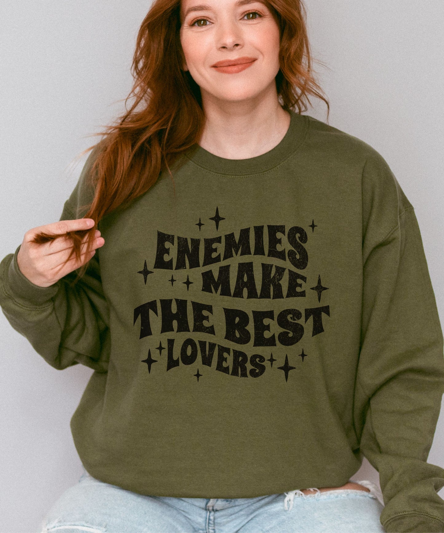 Enemies to Lovers Dark Romance Smut Reading Sweatshirt Bookish Things Book Trope Shirt Romantasy Fantasy Book Reader Spicy Books Sweater