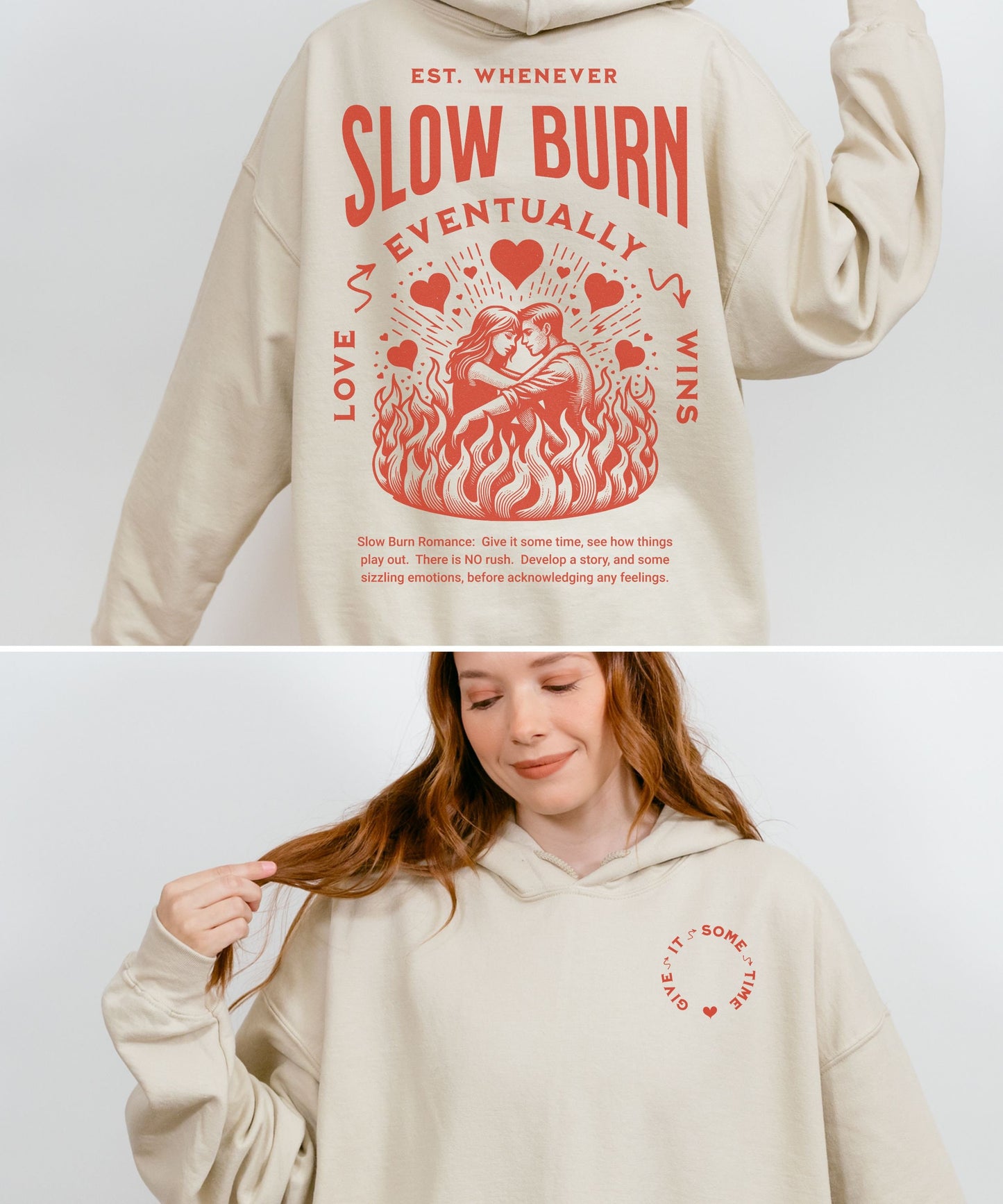 Slow Burn Reading Hoodie, Bookish Things Dark Romance Reader Bookcore Sweatshirt Smut Shirt Fantasy Romance Shirt Romantasy Gift Book Lover