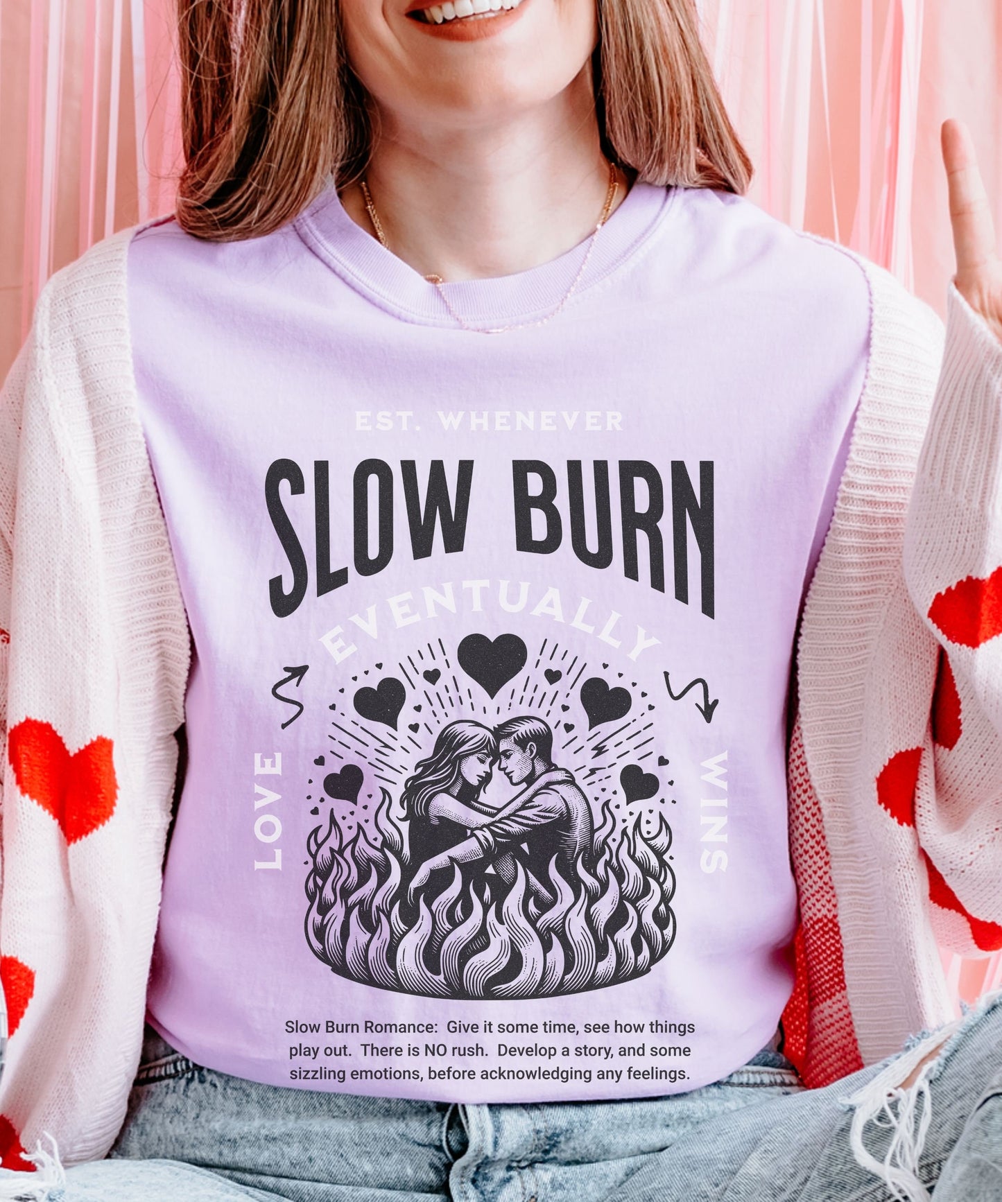 Slow Burn Reading Shirt Bookish Things Enemies To Lovers Book, Tropes Shirt Dark Romance Smut Shirt Romantasy Reader Fantasy Romance Gift