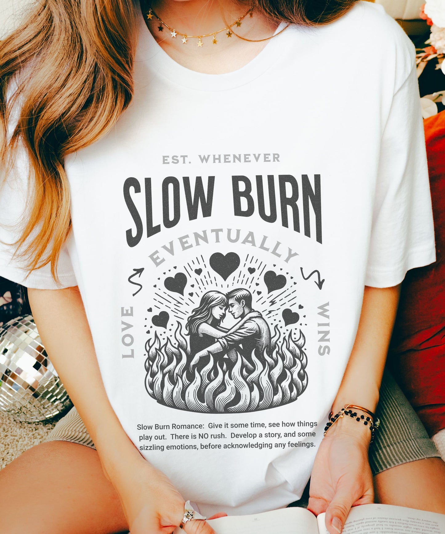 Slow Burn Reading Shirt Bookish Things Enemies To Lovers Book, Tropes Shirt Dark Romance Smut Shirt Romantasy Reader Fantasy Romance Gift