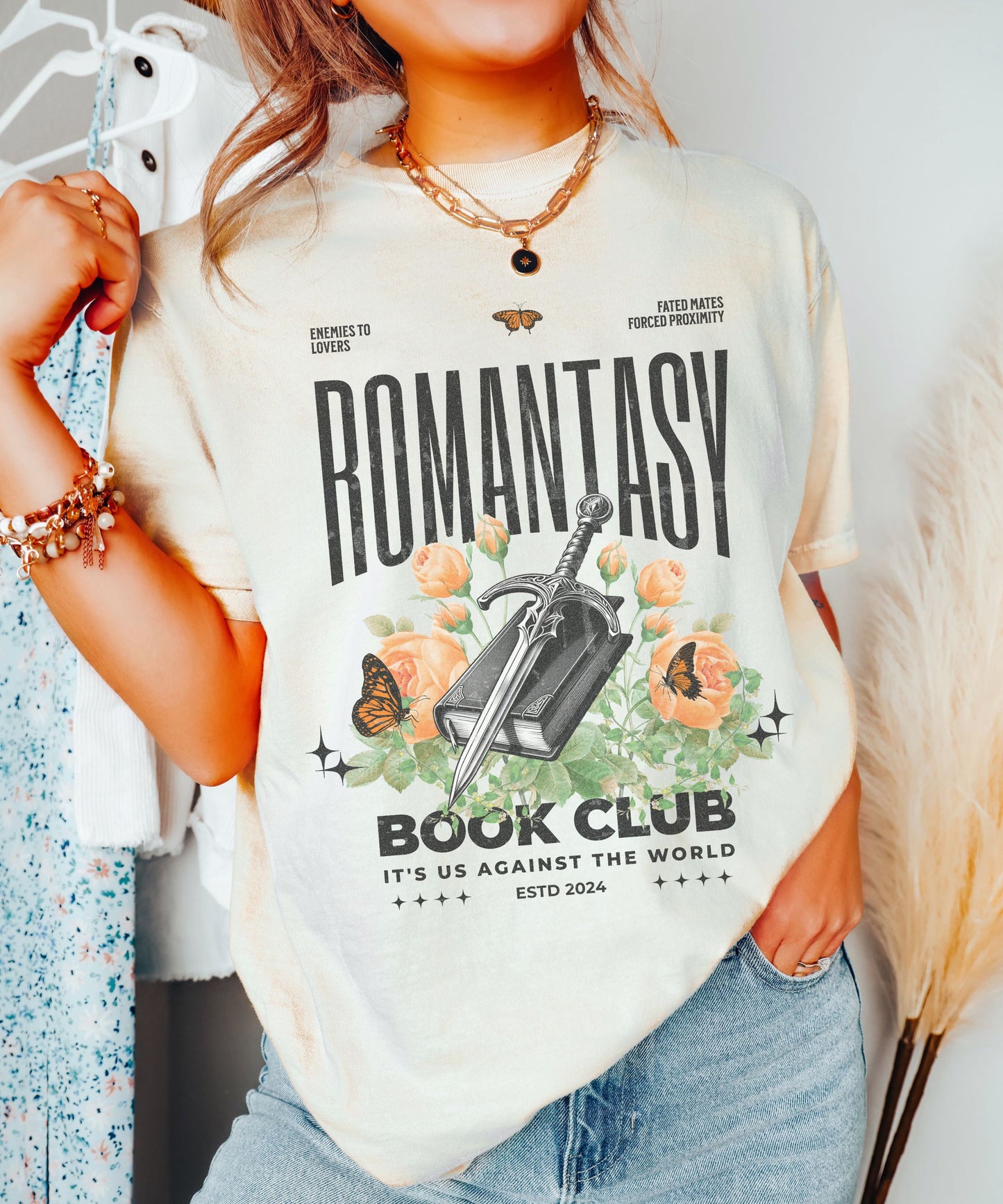 Romantasy Book Club Tropes Shirt Fantasy Romance Reader Book Shirt Women Fae Smut Shirt Spicy Book Fated mate Forced Proximity Bookish Tee