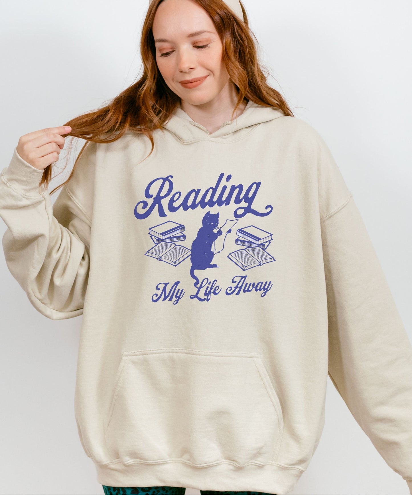 Book Addict Reading Hoodie Reading Sweatshirt Cat Hoodie Cat Themed Gifts Book Lover Sweater wiith Cat Bookish Things Cat Lover Death By TBR