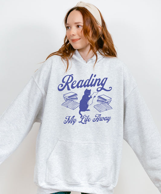 Book Addict Reading Hoodie Reading Sweatshirt Cat Hoodie Cat Themed Gifts Book Lover Sweater wiith Cat Bookish Things Cat Lover Death By TBR