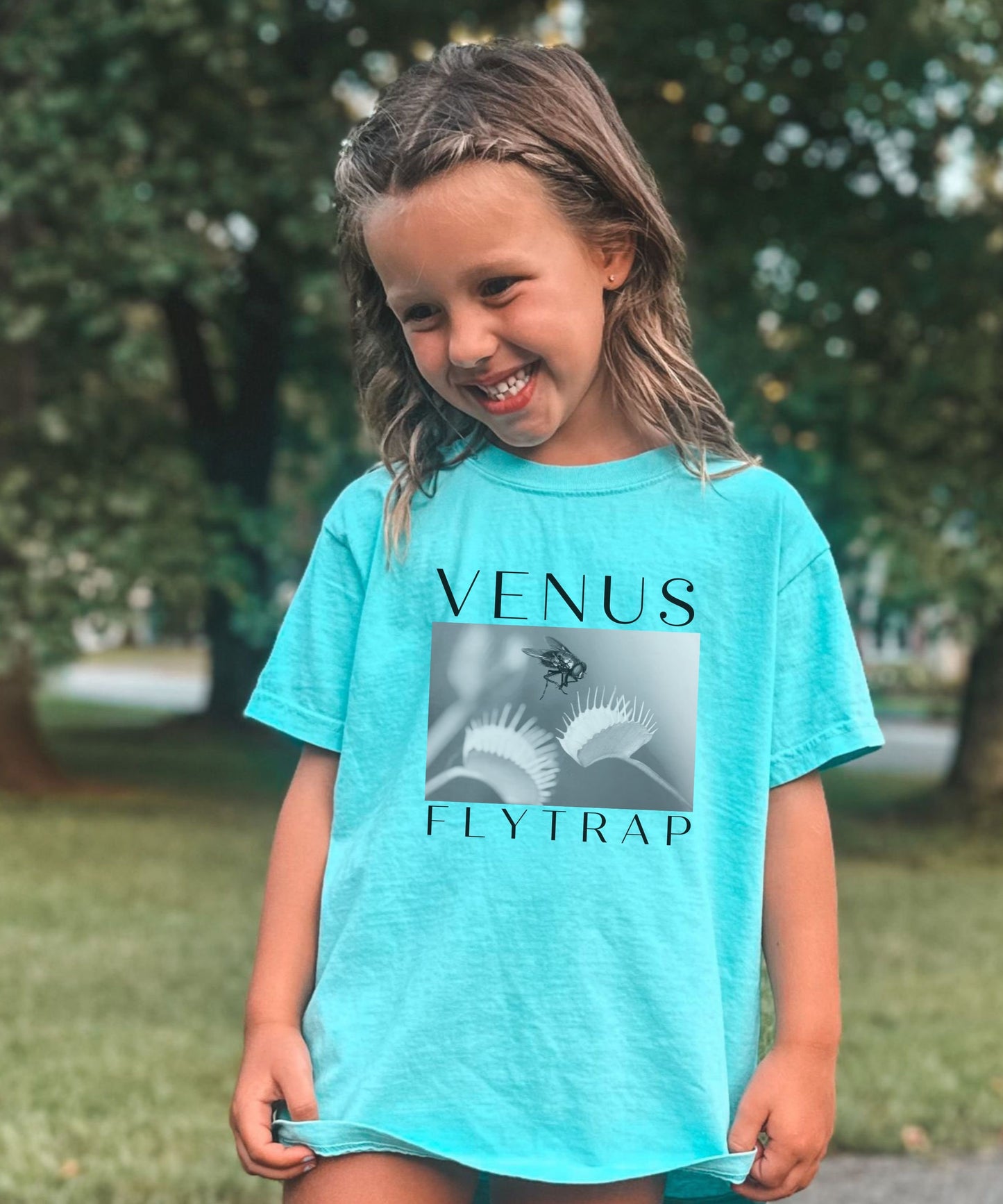 Venus Flytrap Kids Shirt Venus Fly Trap Shirt Carnivorous Plant Lover Shirt Kids, Gender Neutral Kids Clothes, Plant Shirt Kids Band Tee