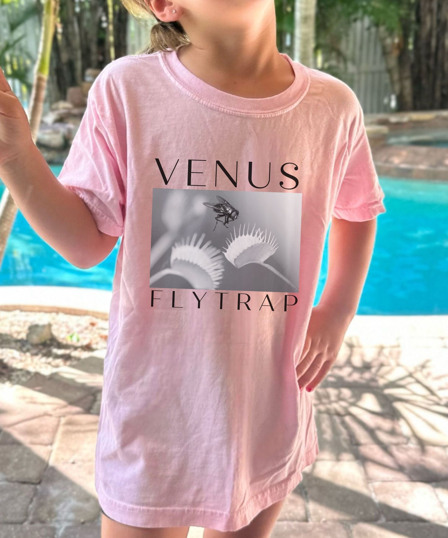 Venus Flytrap Kids Shirt Venus Fly Trap Shirt Carnivorous Plant Lover Shirt Kids, Gender Neutral Kids Clothes, Plant Shirt Kids Band Tee