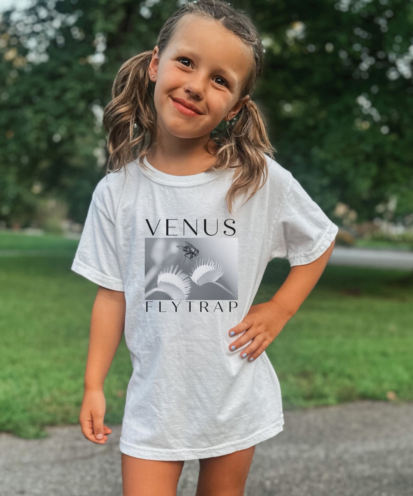 Venus Flytrap Kids Shirt Venus Fly Trap Shirt Carnivorous Plant Lover Shirt Kids, Gender Neutral Kids Clothes, Plant Shirt Kids Band Tee