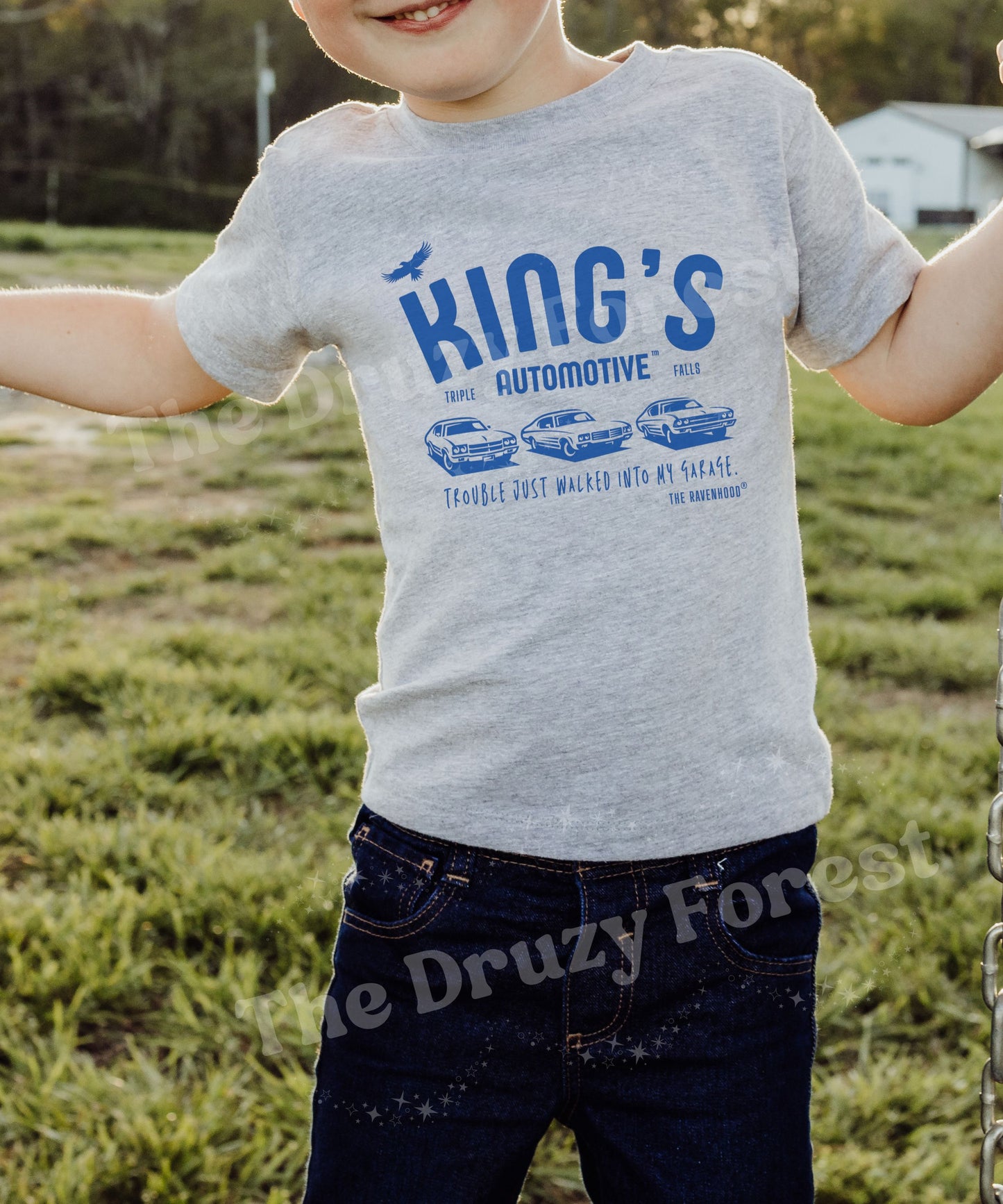 King's Automotive Kids Shirt Licensed Kate Stewart Ravenhood Book Merch