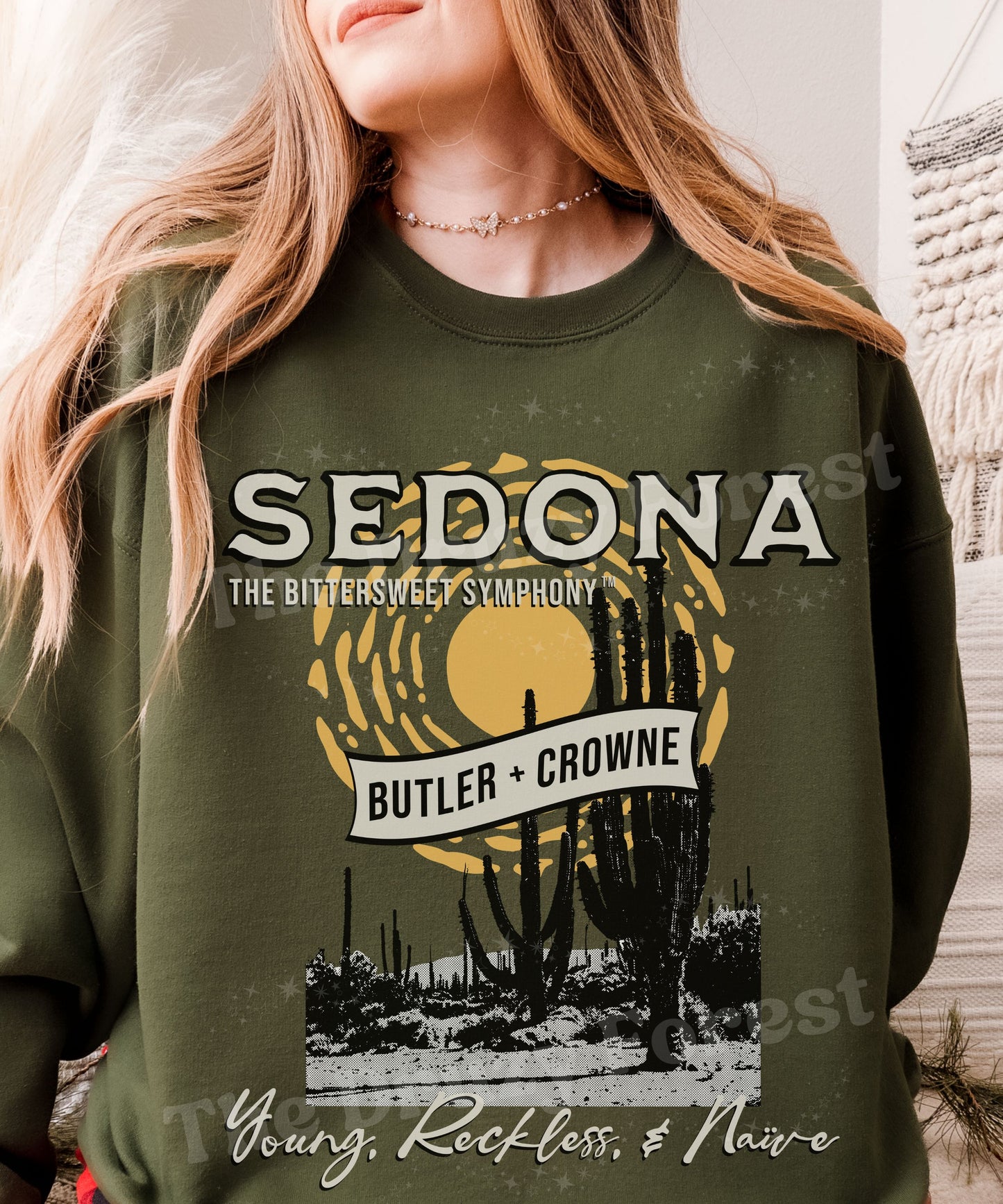 Reverse Kate Stewart Licensed Sedona Butler Crowne Sweatshirt