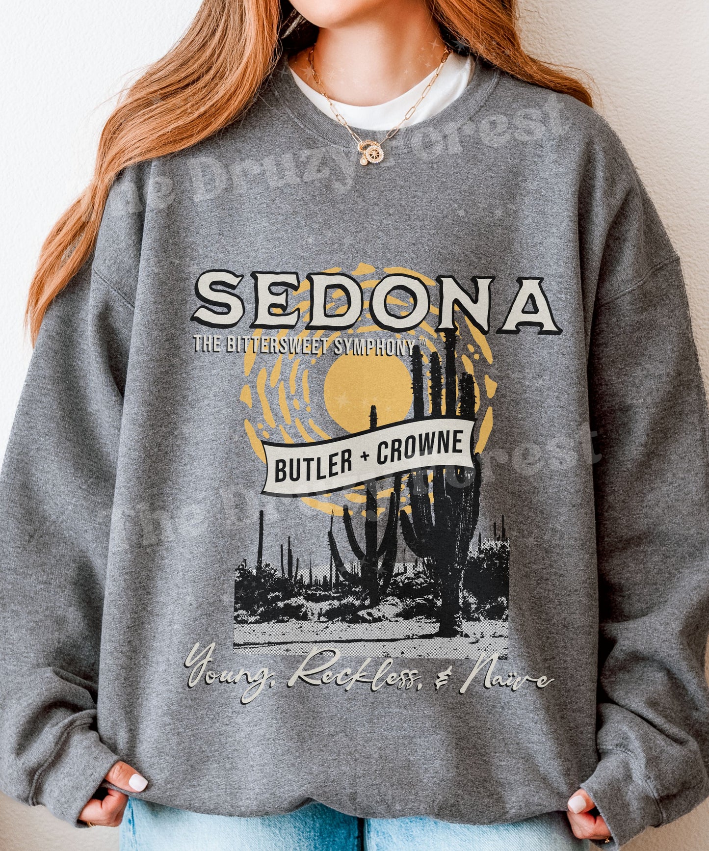 Reverse Kate Stewart Licensed Sedona Butler Crowne Sweatshirt