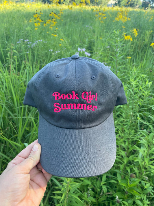 Book Girl Summer Embroidered Hat