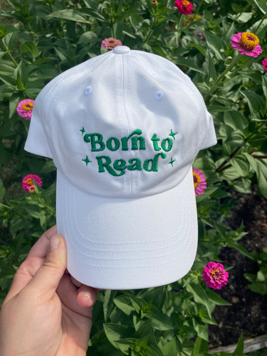 Born To Read Embroidered Hat