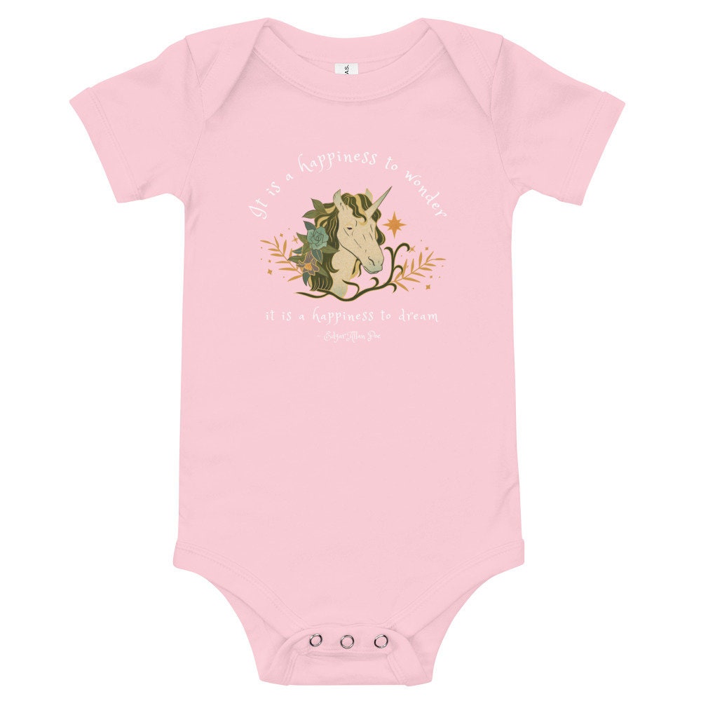 Poet Shirt Poetry Baby Edgar Allan Poe Baby Cottagecore Baby Woodland Baby Academia Baby Unicorn Baby Bodysuit Literary Gifts Light Academia