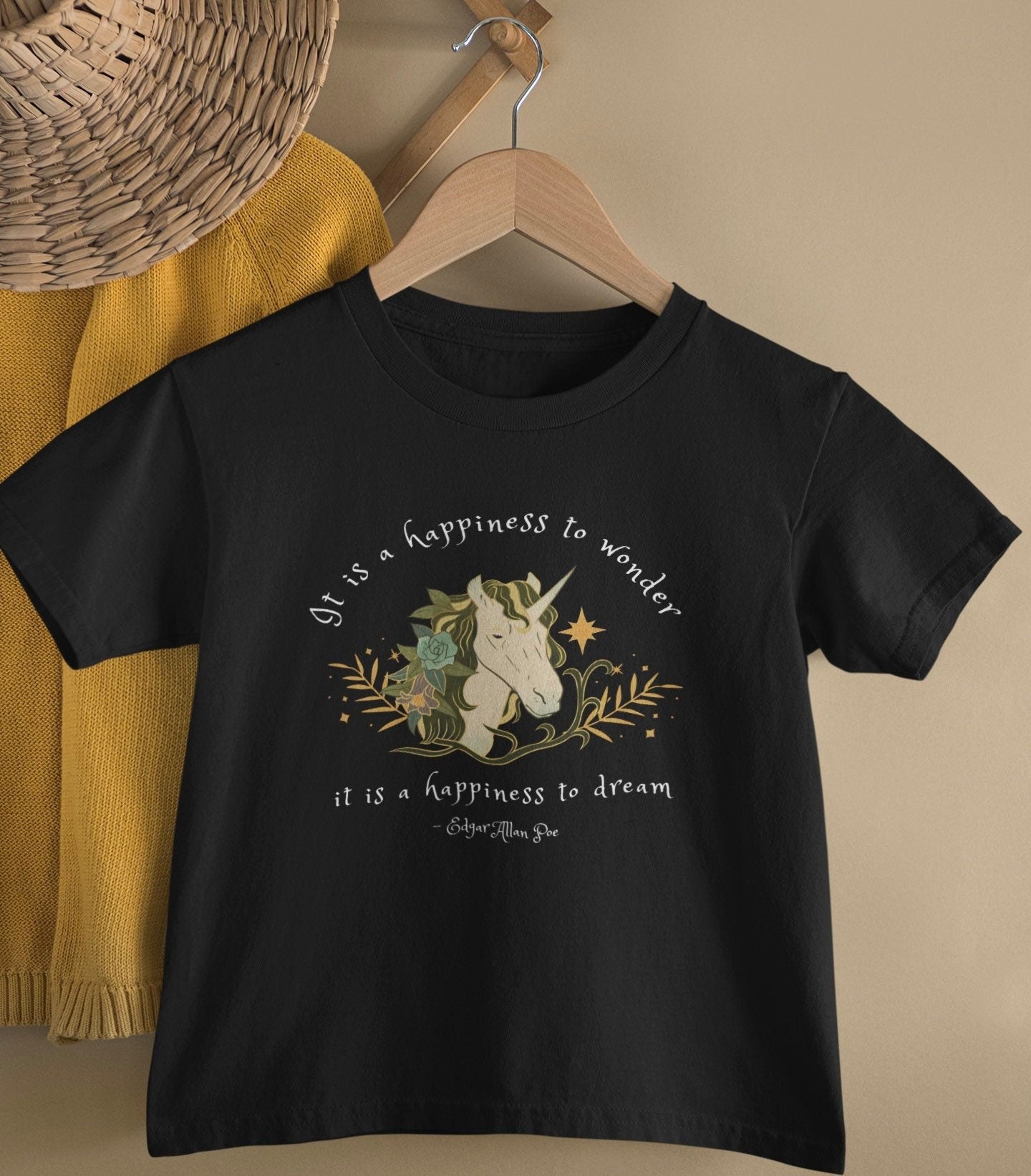 Poet Shirt Poetry Baby Edgar Allan Poe Baby Cottagecore Baby Woodland Baby Academia Baby Unicorn Baby Bodysuit Literary Gifts Light Academia