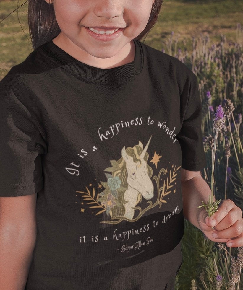 Poet Shirt Poetry Baby Edgar Allan Poe Baby Cottagecore Baby Woodland Baby Academia Baby Unicorn Baby Bodysuit Literary Gifts Light Academia