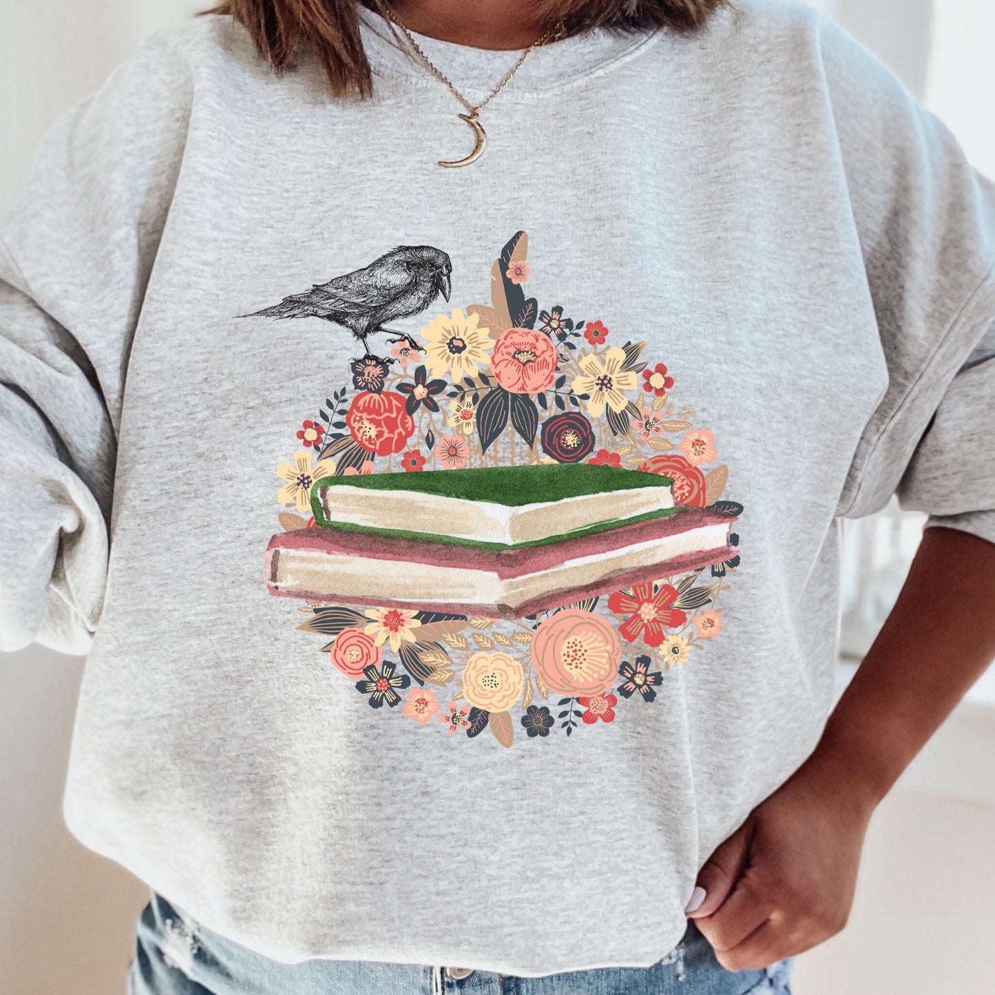 Bookish Sweatshirt Book Sweatshirt Librarian Sweatshirt Dark Cottagecore Clothes Cottagecore Sweatshirt Literary Shirt Academia Crewneck