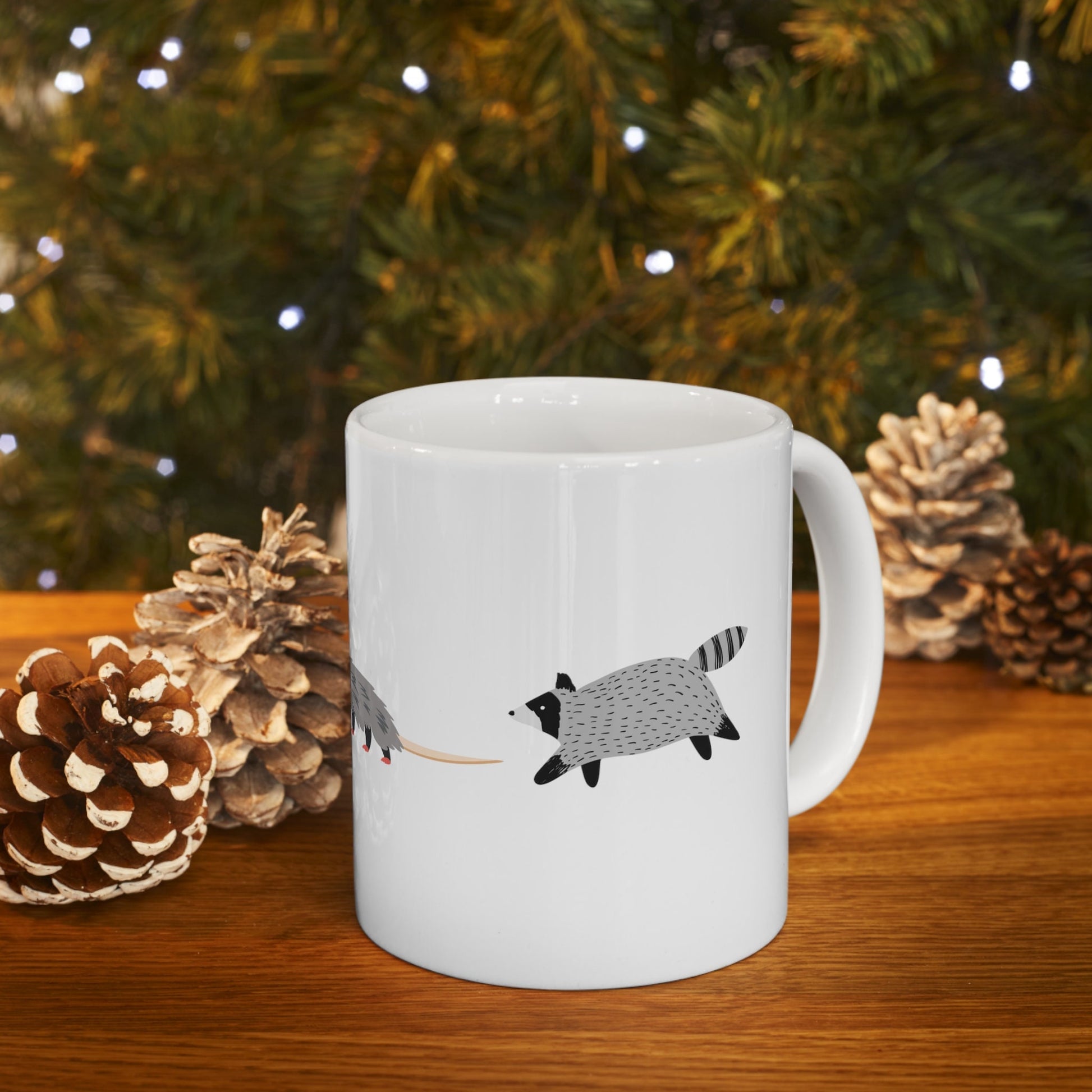 Possum Mug Raccoon Mug Skunk Coffee Mug Opossum Mug Opossum Gift Weird Gift Night Scavenger Animals in Trash Coffee Mug