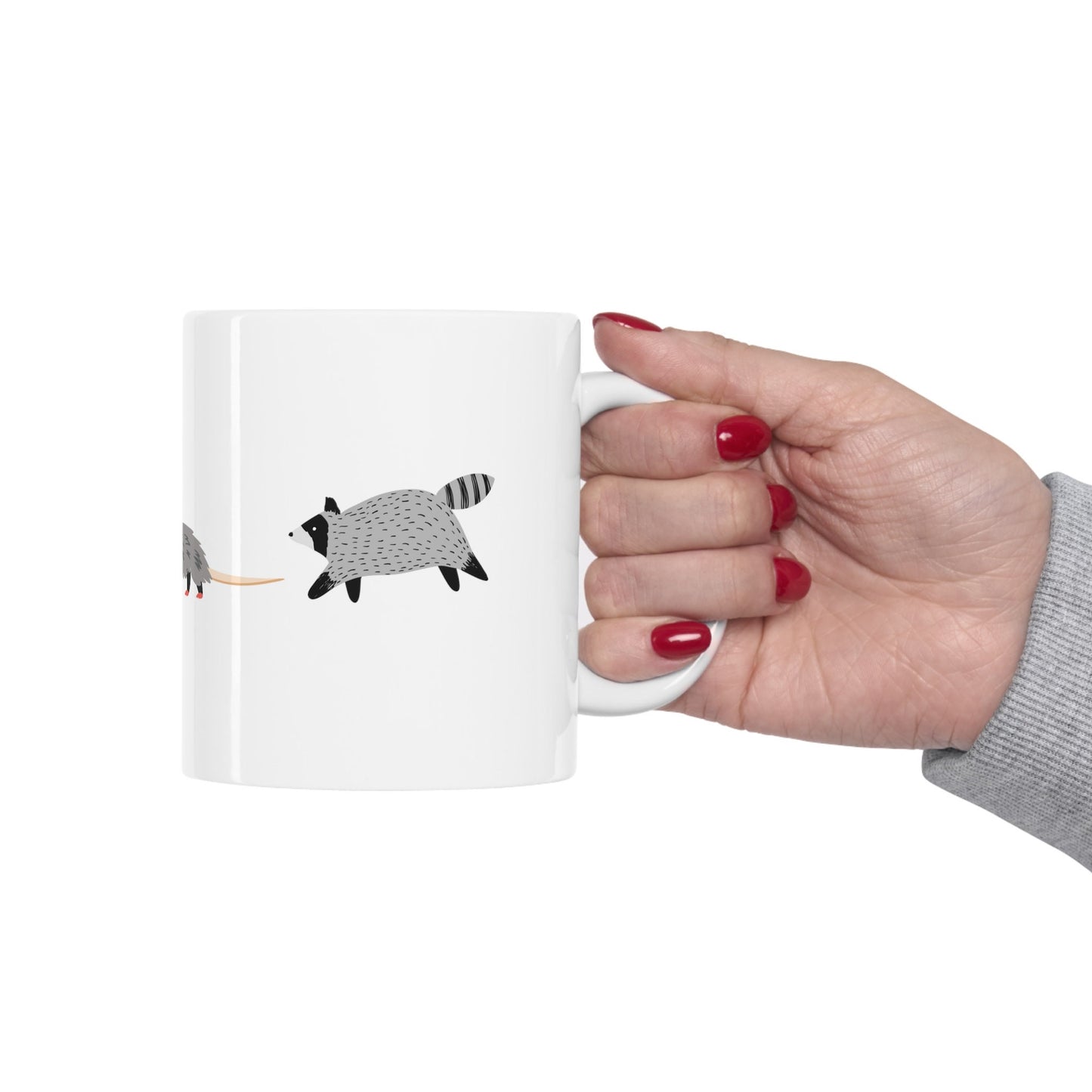 Possum Mug Raccoon Mug Skunk Coffee Mug Opossum Mug Opossum Gift Weird Gift Night Scavenger Animals in Trash Coffee Mug