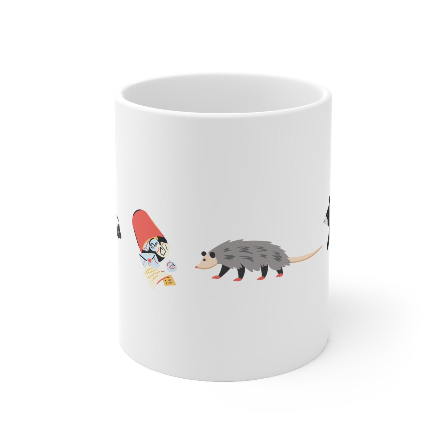 Possum Mug Raccoon Mug Skunk Coffee Mug Opossum Mug Opossum Gift Weird Gift Night Scavenger Animals in Trash Coffee Mug