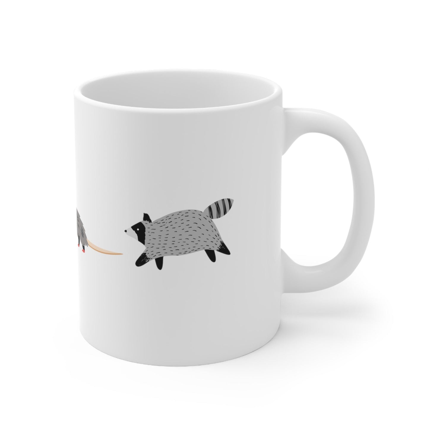 Possum Mug Raccoon Mug Skunk Coffee Mug Opossum Mug Opossum Gift Weird Gift Night Scavenger Animals in Trash Coffee Mug