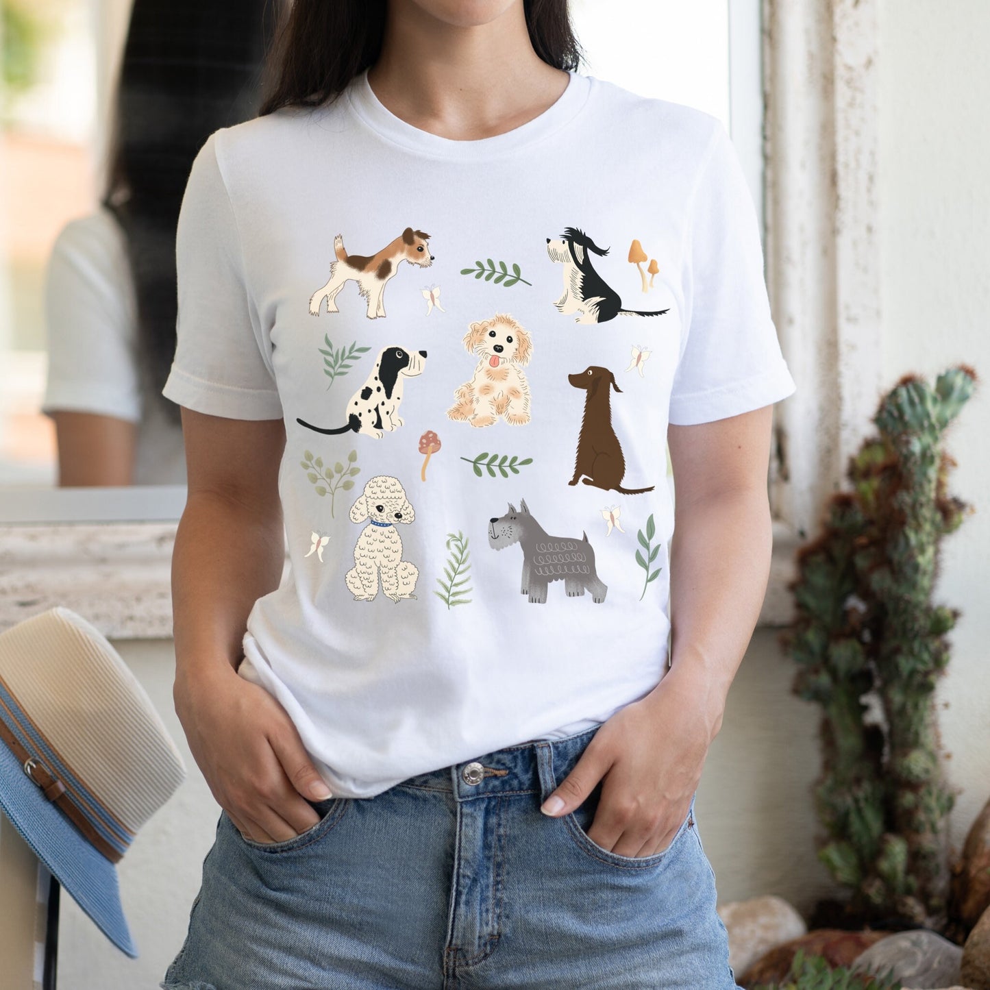 Cottage Core Shirt Dog Shirt Cottage Core Clothing Mushroom Shirt Butterfly Shirt Fairy Core Dog Lover Gift Tee