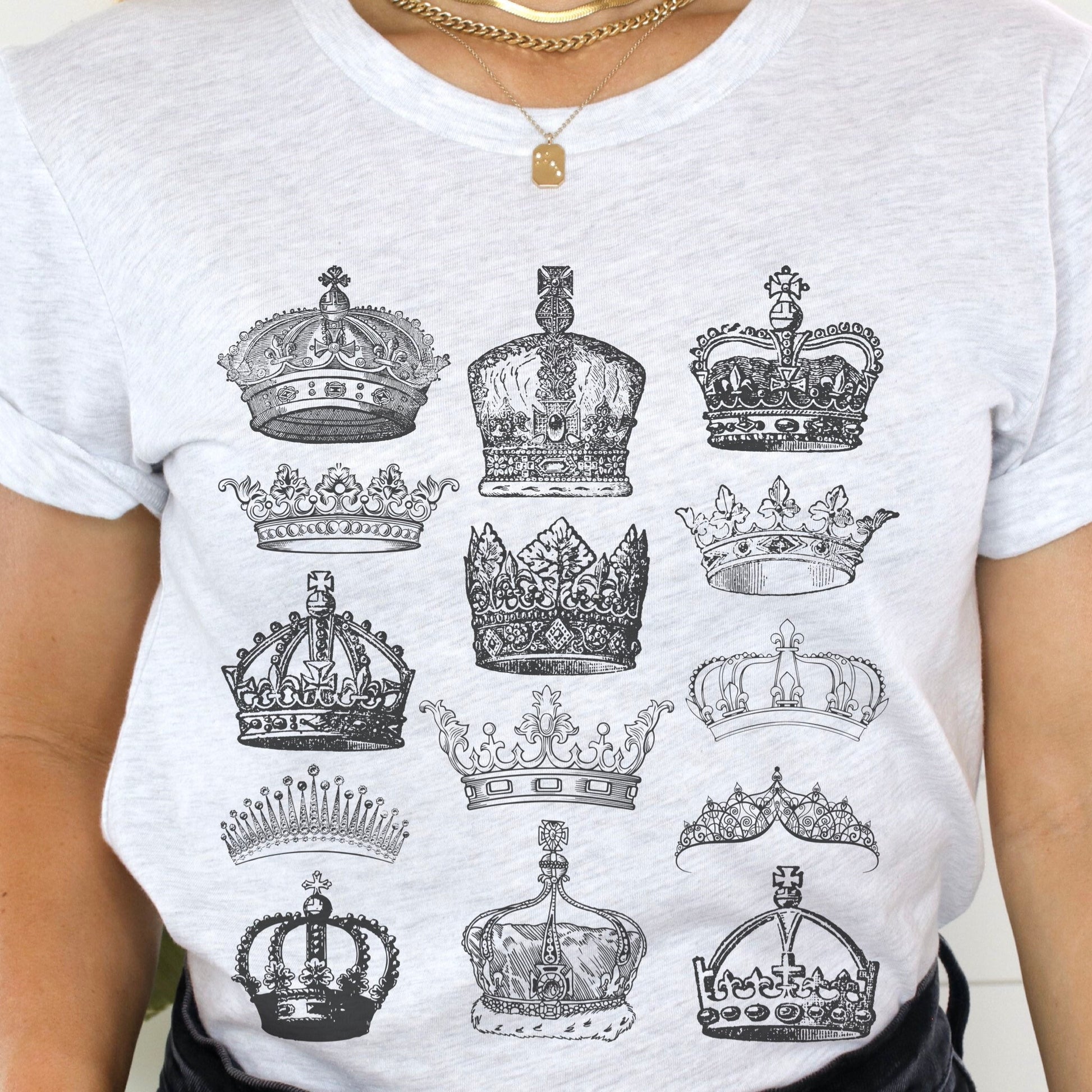 Regency Romance Royal Crown Shirt, King and Queen Renaissance Shirt Royal Core Aesthetic Royalcore Royal Grunge Fairy Grunge Academia Tshirt