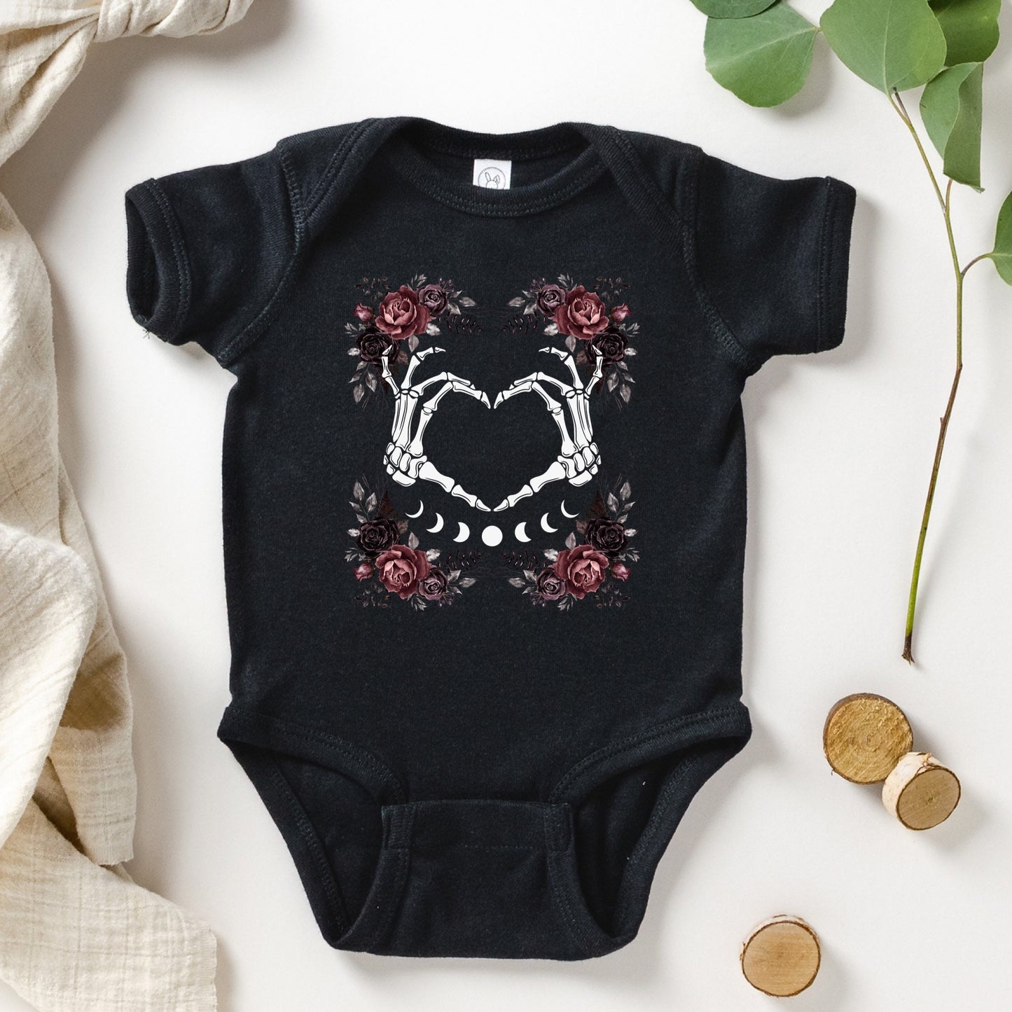 Skeleton Baby Shirt Girl Goth Baby Clothes Baby Girl Clothes Pastel Goth Emo Infant Shirt Unique Baby Clothes Soft Goth Dark Academia Baby