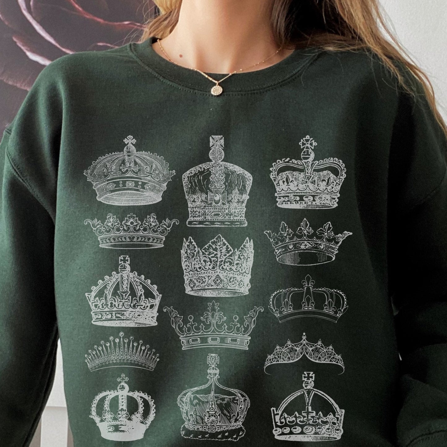 Royal Crown Sweatshirt, Regency Romance Shirt King and Queen Royal Core Royalcore Clothes Renaissance Academia Historical Fantasy Romance