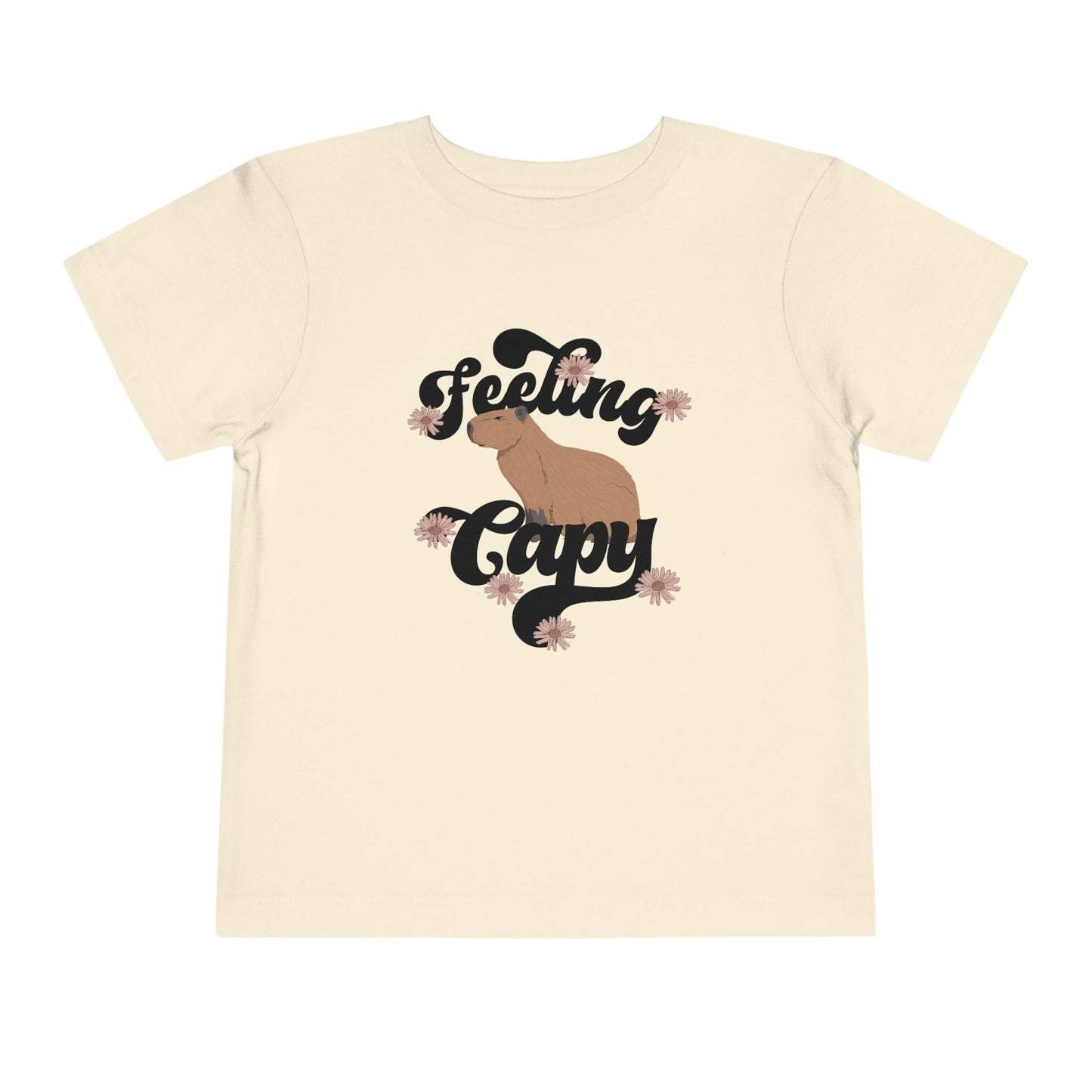 Capybara Shirt for Kids, Retro Flowers Capybara Tee Capybara T-shirt For Girls Toddler Capybara Shirt Retro Tees for Kids Cute Animal Shirts