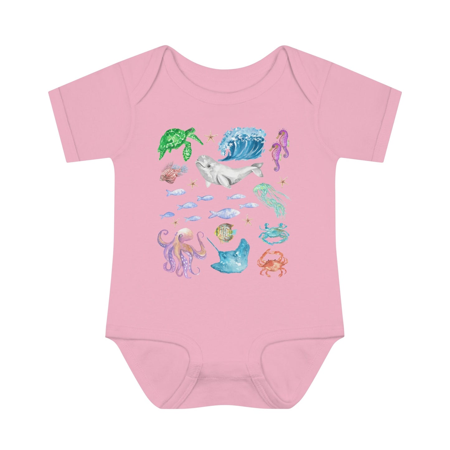 Ocean Animals Baby Bodysuit Oceancore Crustaceancore Sea Bodysuit Mermaid Core Baby Ocean First Birthday Ocean Baby Shower Gift 1st Birthday