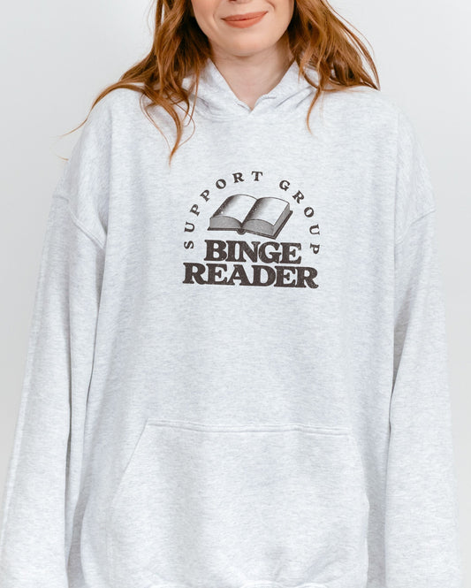 Binge Reader Support Group Hoodie Bookish Things Book Merch Romantasy Reader Book Club Hoodie Book Lover Library Sweatshirt Reading Hoodie