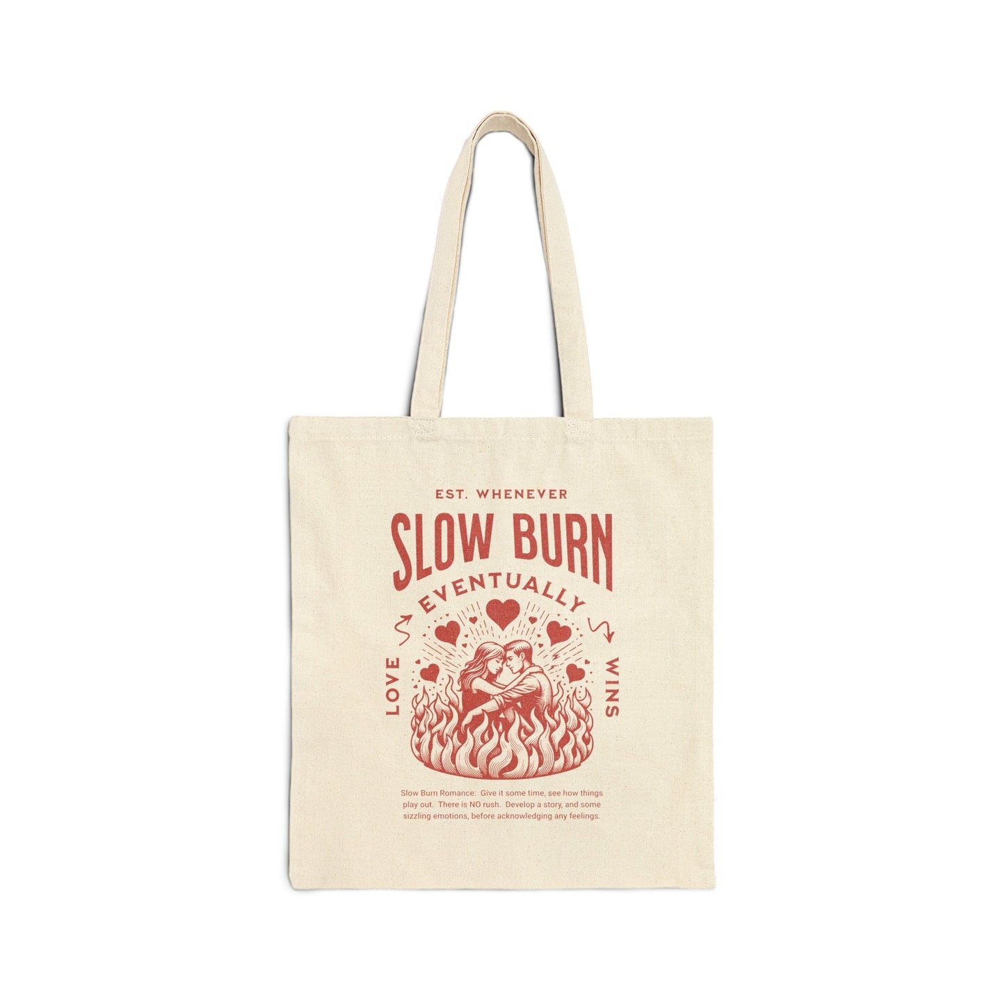 Slow Burn Book Tropes Tote Bag, Enemies to Lovers Downtown Girl Bookstagram Romantasy Booktok Merch Dark Romance Bookish Things Spicy Books