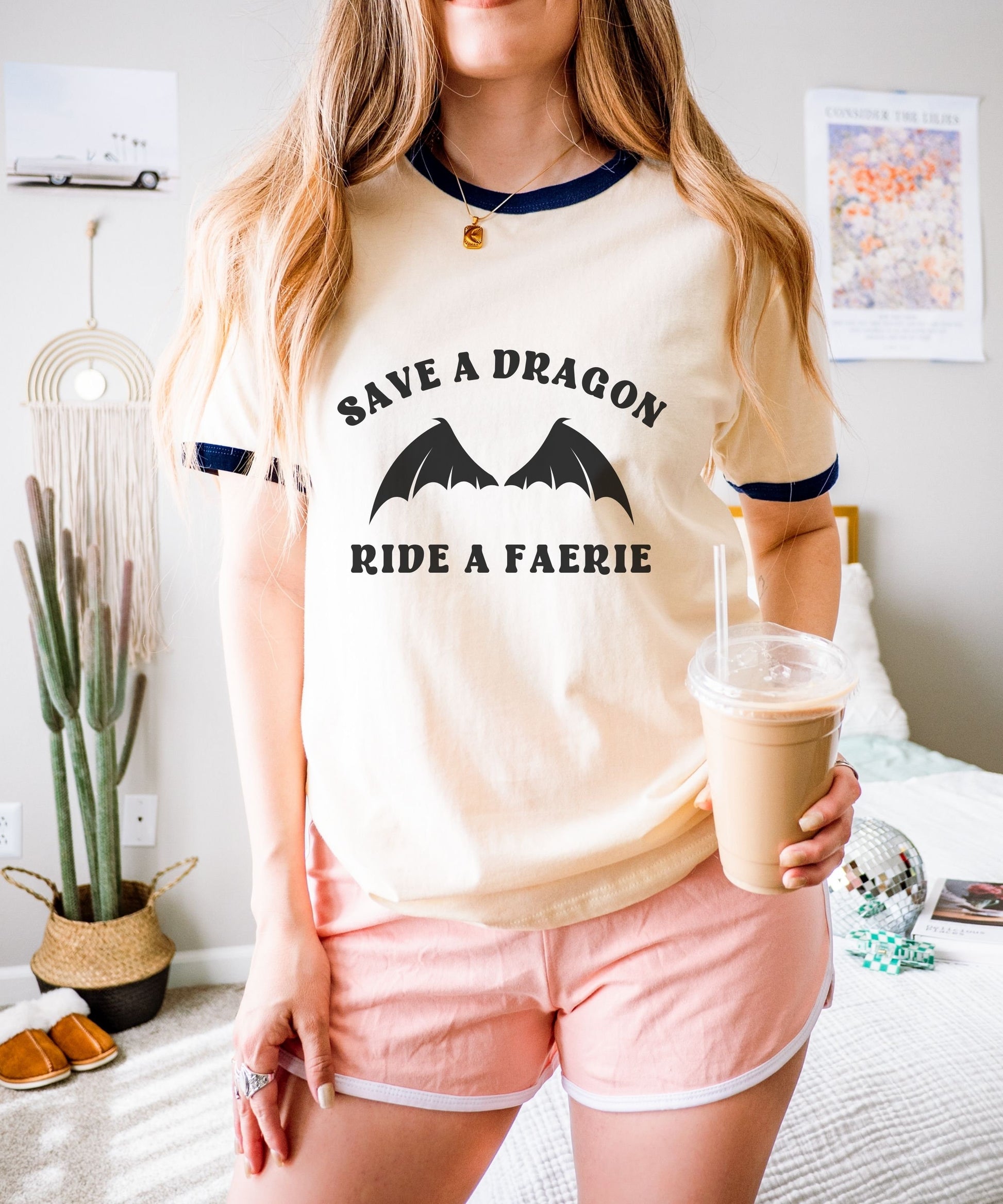 Save a Dragon Ride a Faerie Smut Shirt Ringer Tee, Bookish Things, Booktok Merch Spicy Books Shirt Romantasy Fantasy Reader Morally Grey Tee