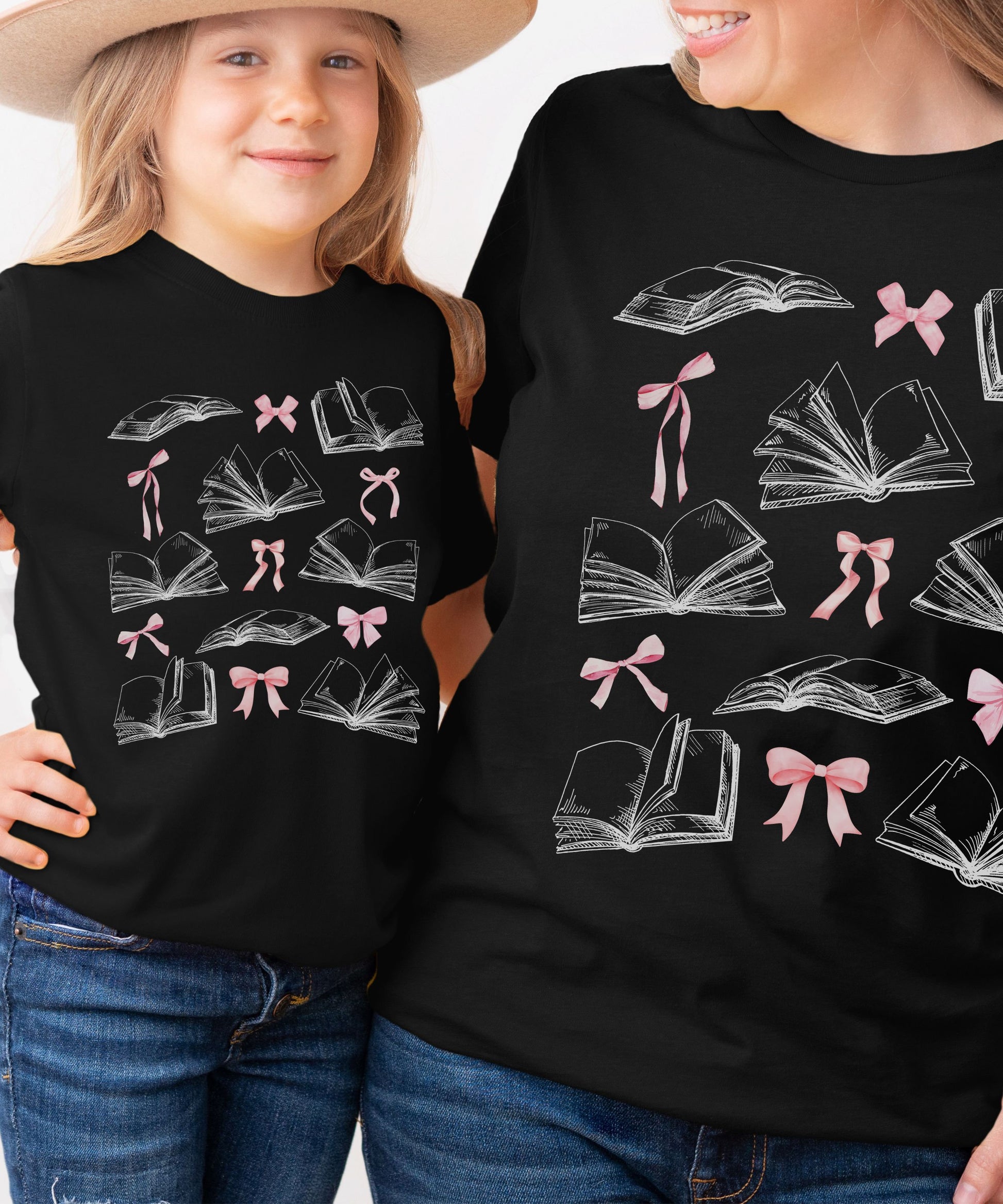 Books and Bows Shirt Kids Coquette Tshirt Bookish Shirt for Girls Toddler Booklover Bow Tee Academia Clothes Coquette Ribbon Tshirt Girl