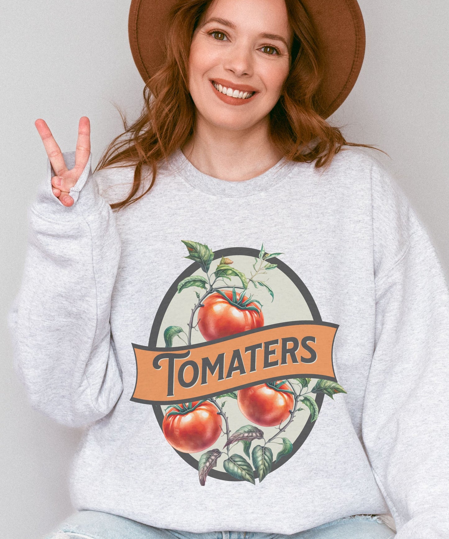 Tomaters Sweatshirt Garden Sweatshirt Cottage Core Clothes Tomato Shirt Granola Girl Vegetable Shirt Tomato Gift Weirdcore Unhinged Shirts