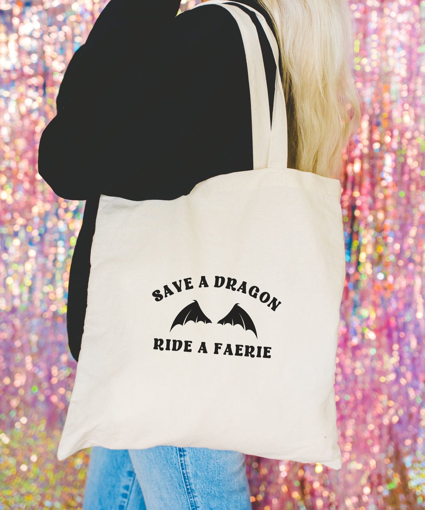 Save A Dragon Ride a Faerie Smut Tote bag, Romantasy Bag Fantasy Romance Reader Gifts, Smut Gifts Booktok Merch Dragon Rider Bookish Things