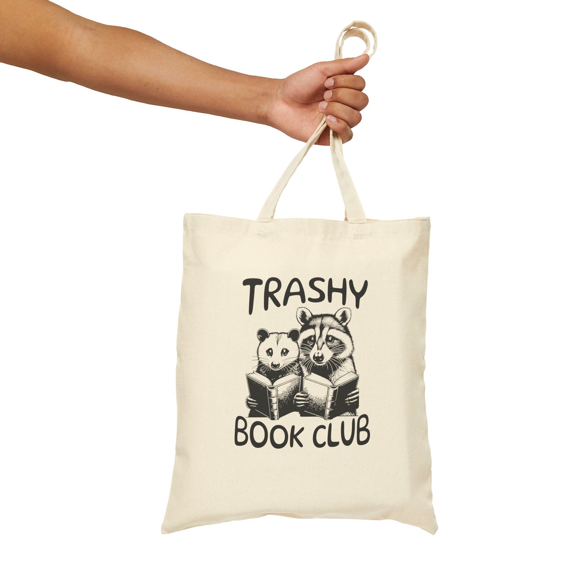 Trashy Book Club Tote Bag Possum Tote Bag Opossum Gifts Raccoon Tote Bag Wierdcore Smut Gifts Spicy Books Bag Romantasy Bookish Tote Bag