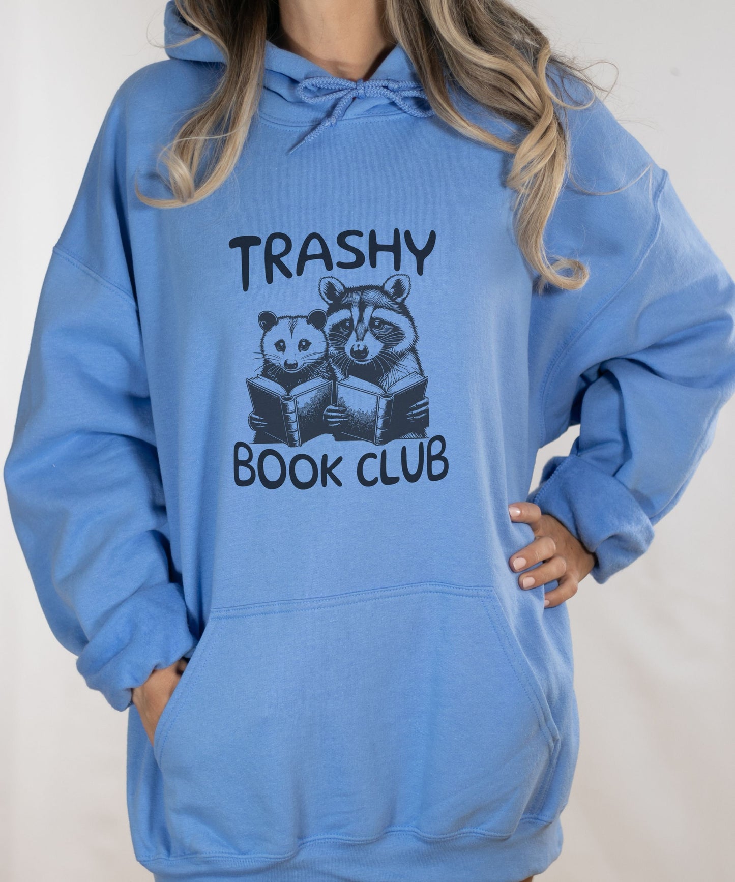 Trashy Book Club Raccoon Shirt, Opossum Sweater Possum Shirt Booktrovert Bookish Things Booktok Merch Dark Romance Smut Gifts Reading Hoodie